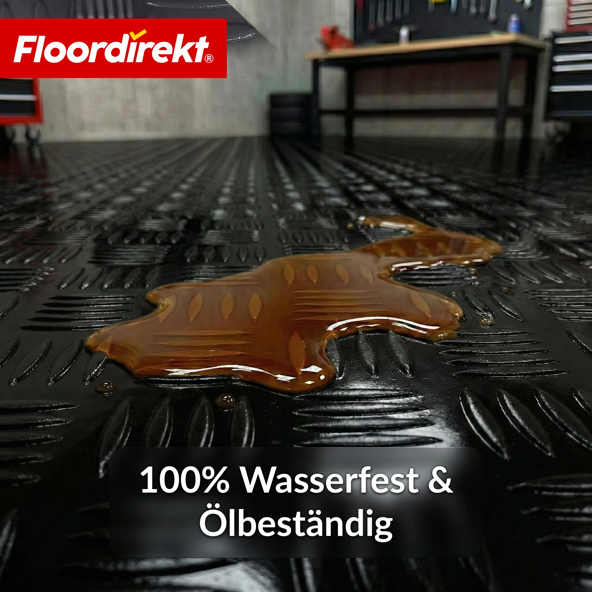 PVC-Bodenbelag | Bullet | Riffelblech-Optik | Rutschfest & Pflegeleicht | Meterware / Zuschnitt nach Maß | 110 cm Breite - Image 12
