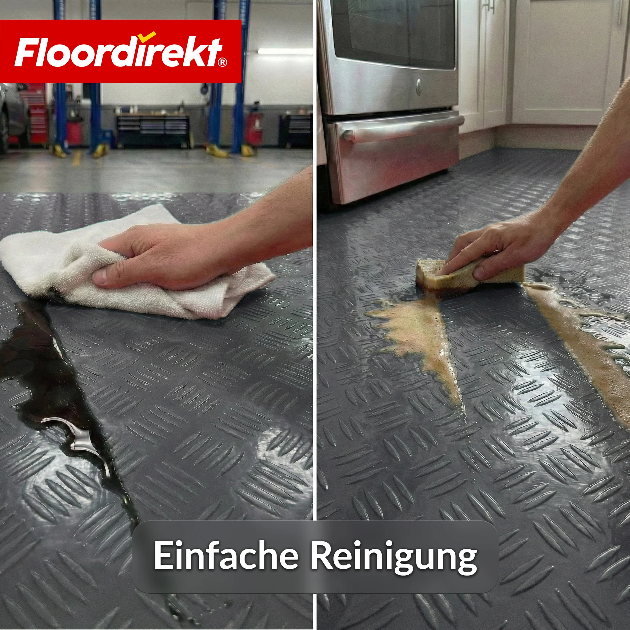 PVC-Bodenbelag | Bullet | Riffelblech-Optik | Rutschfest & Pflegeleicht | Meterware / Zuschnitt nach Maß | 110 cm Breite - Image 6