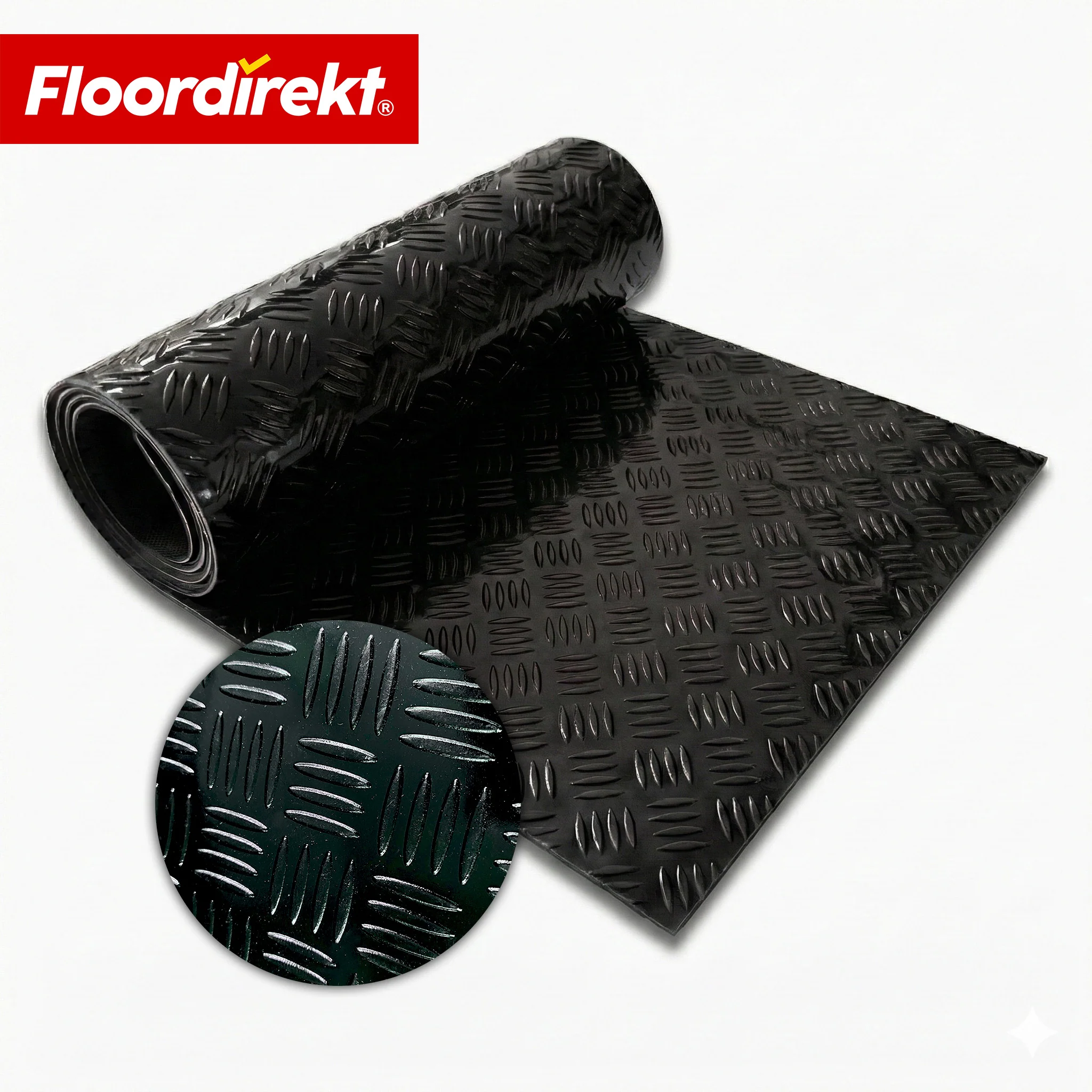 PVC-Bodenbelag | Bullet | Riffelblech-Optik | Rutschfest & Pflegeleicht | Meterware / Zuschnitt nach Maß | 110 cm Breite - Image 9