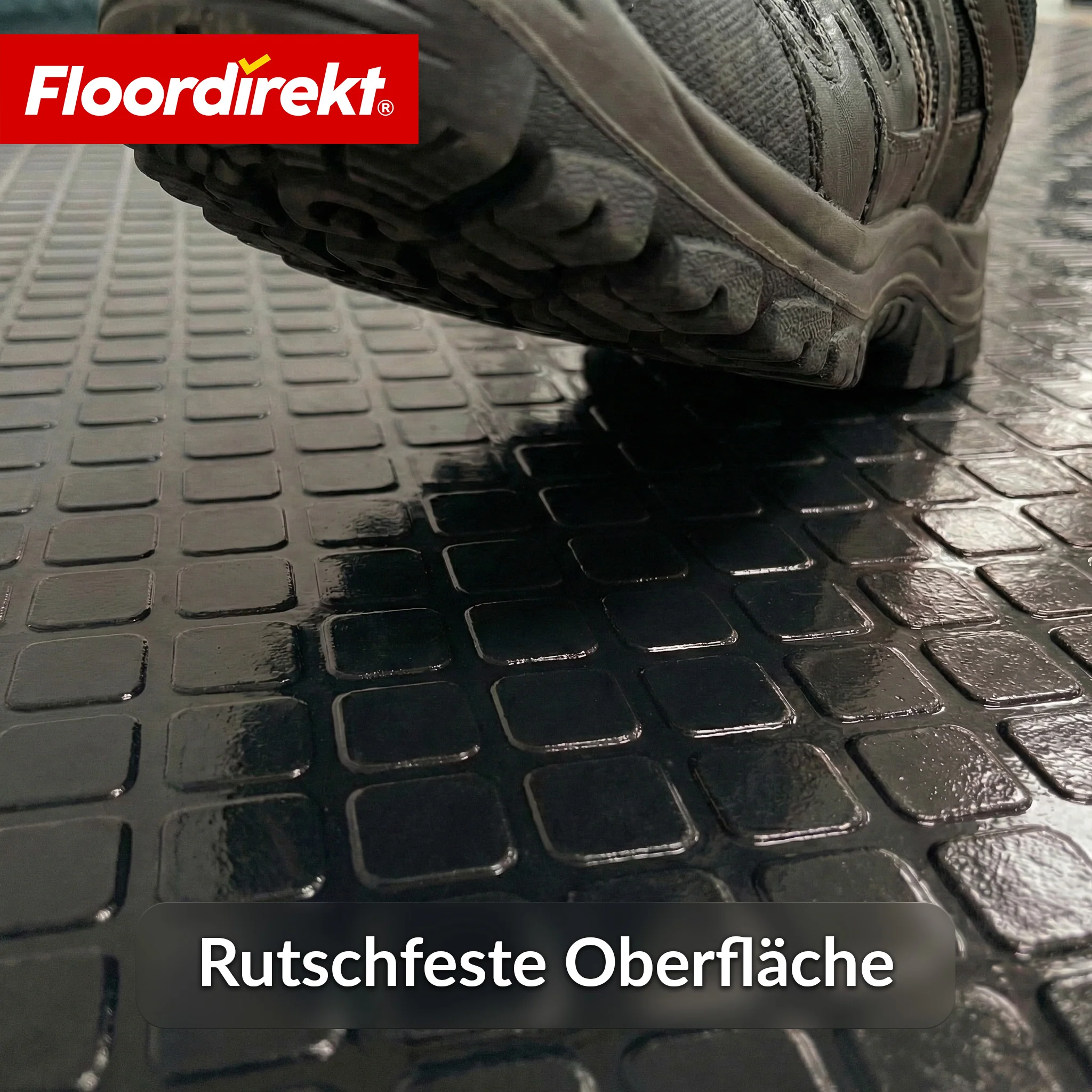 PVC-Bodenbelag | Check Quadra | Quadrat-Optik | Rutschfest & Pflegeleicht | Meterware / Zuschnitt nach Maß | 110 cm Breite - Image 11