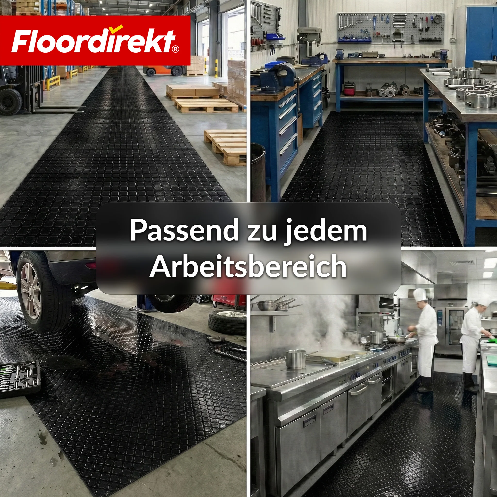 PVC-Bodenbelag | Check Quadra | Quadrat-Optik | Rutschfest & Pflegeleicht | Meterware / Zuschnitt nach Maß | 110 cm Breite - Image 13