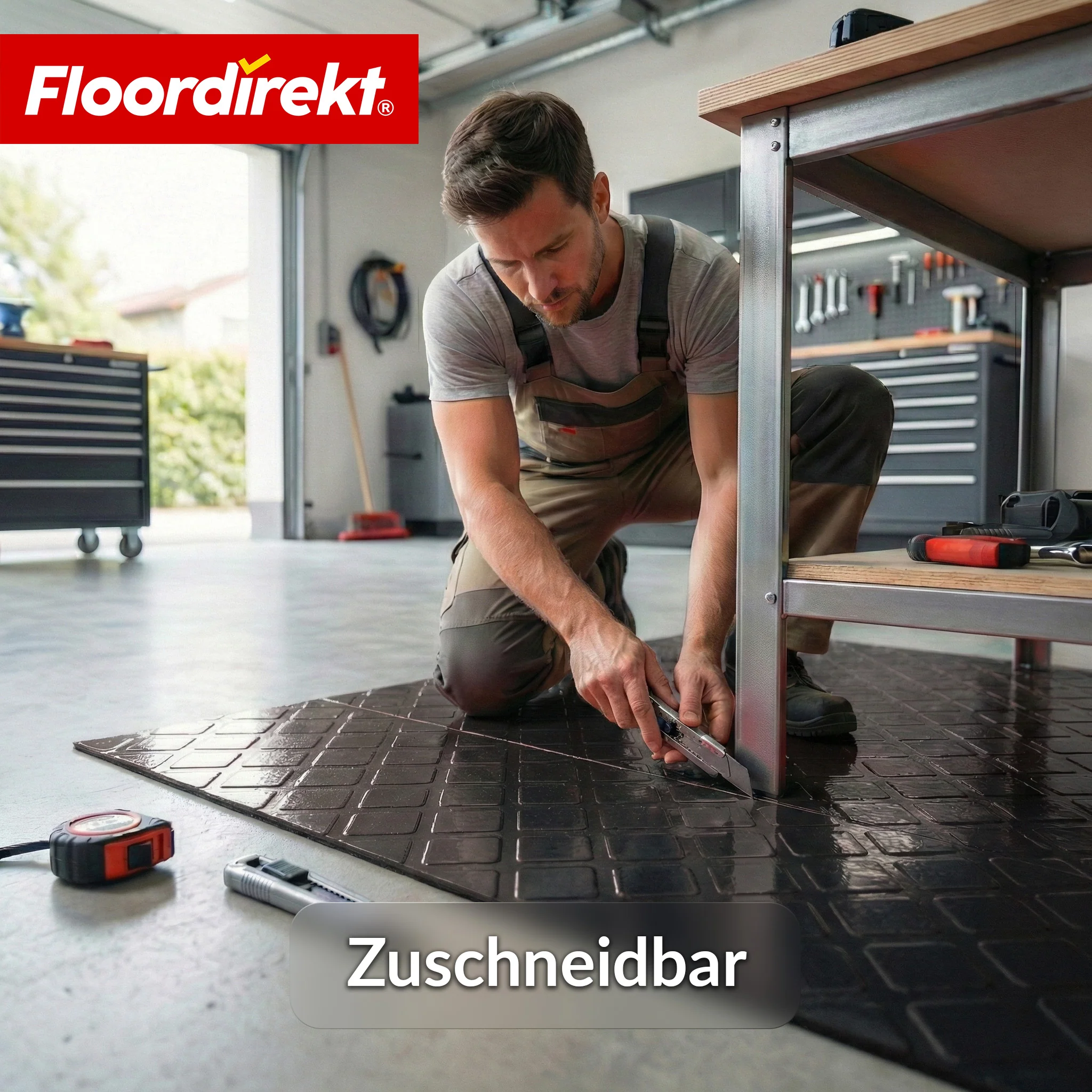 PVC-Bodenbelag | Check Quadra | Quadrat-Optik | Rutschfest & Pflegeleicht | Meterware / Zuschnitt nach Maß | 110 cm Breite - Image 15