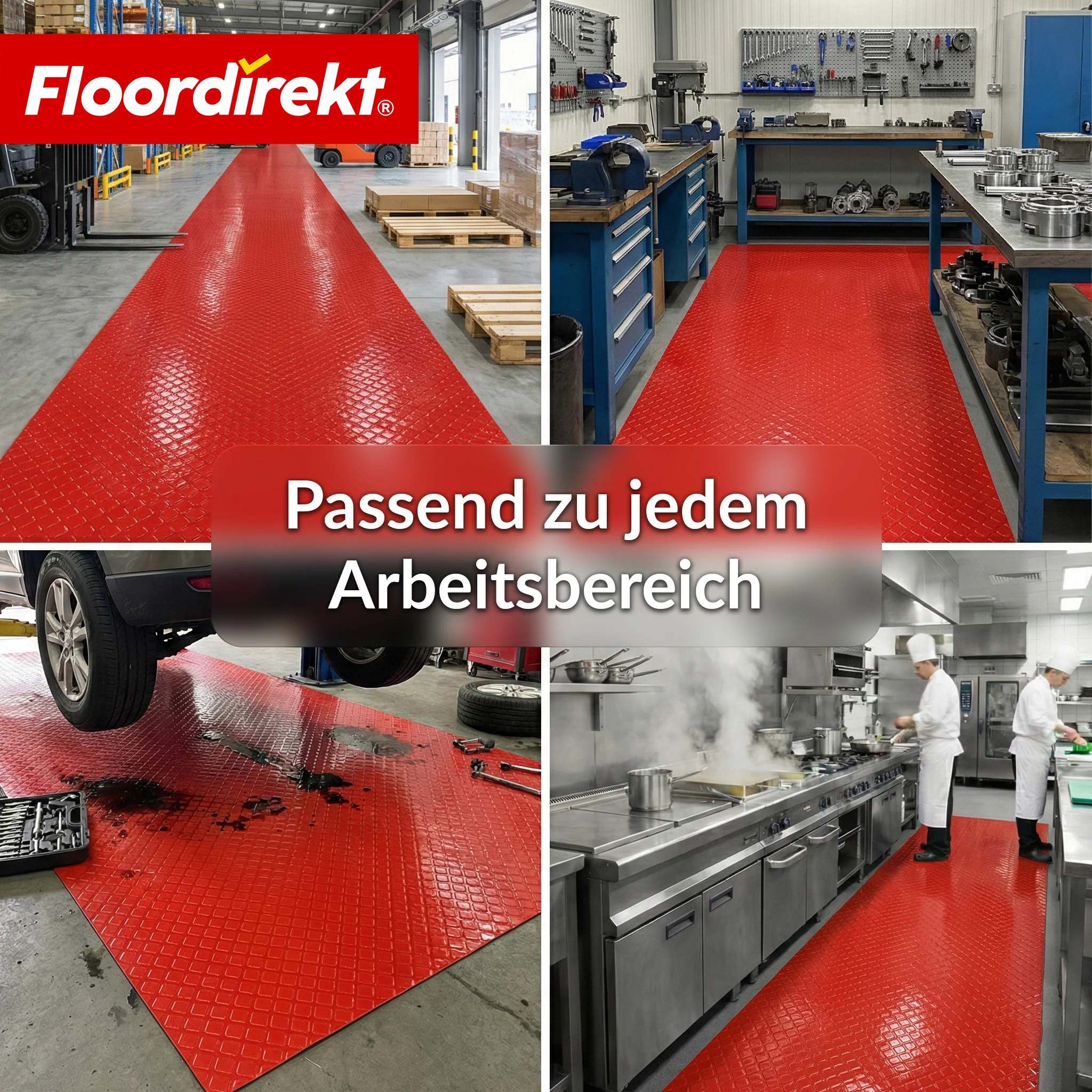 PVC-Bodenbelag | Check Quadra | Quadrat-Optik | Rutschfest & Pflegeleicht | Meterware / Zuschnitt nach Maß | 110 cm Breite - Image 21