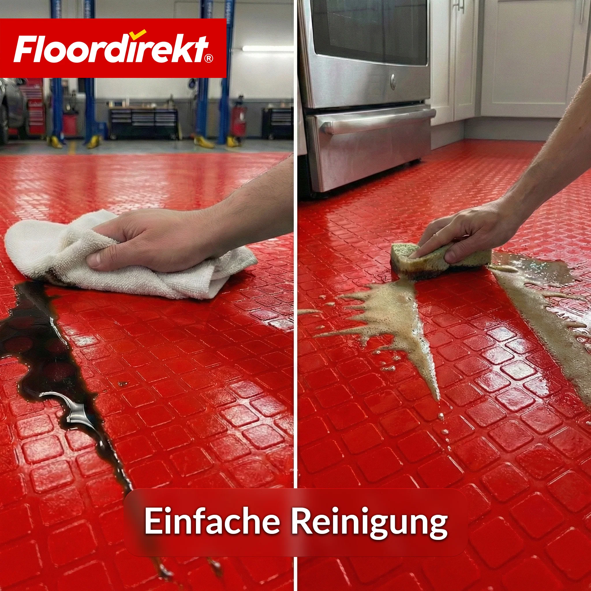 PVC-Bodenbelag | Check Quadra | Quadrat-Optik | Rutschfest & Pflegeleicht | Meterware / Zuschnitt nach Maß | 110 cm Breite - Image 22