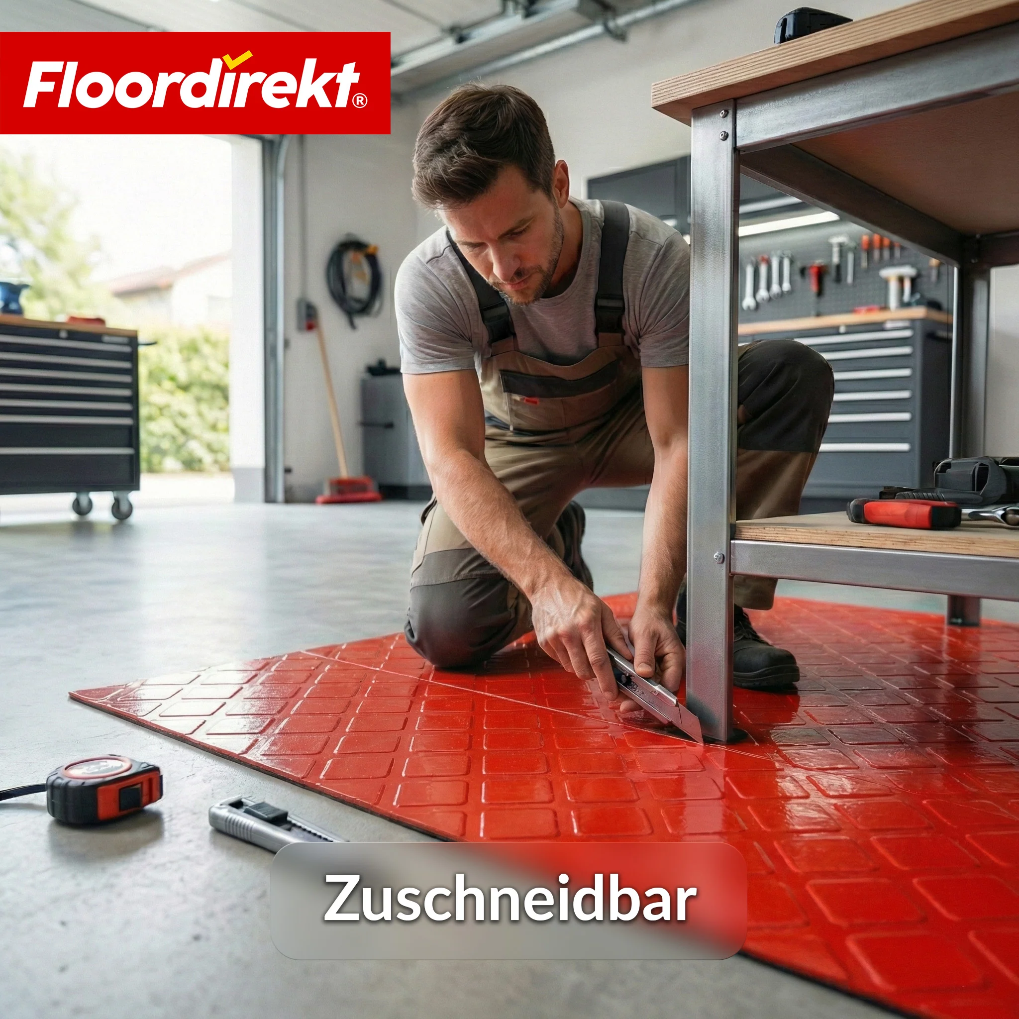 PVC-Bodenbelag | Check Quadra | Quadrat-Optik | Rutschfest & Pflegeleicht | Meterware / Zuschnitt nach Maß | 110 cm Breite - Image 23