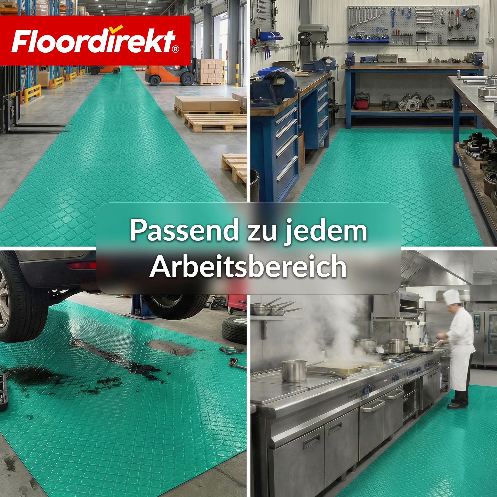 PVC-Bodenbelag | Check Quadra | Quadrat-Optik | Rutschfest & Pflegeleicht | Meterware / Zuschnitt nach Maß | 110 cm Breite - Image 29
