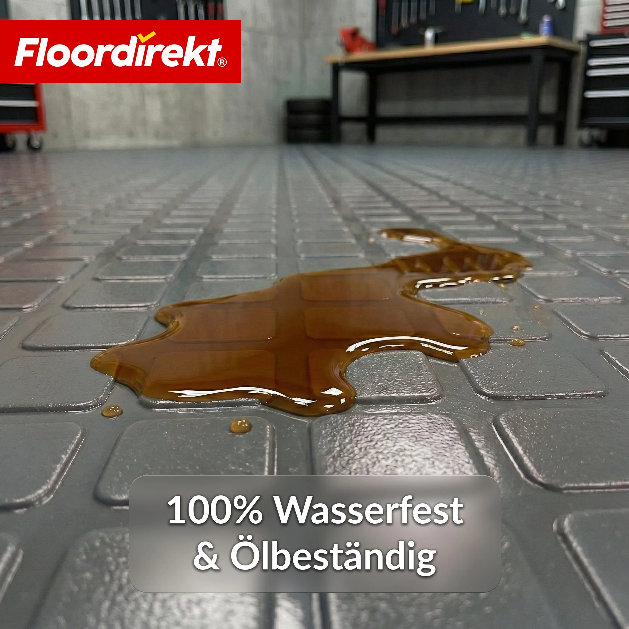 PVC-Bodenbelag | Check Quadra | Quadrat-Optik | Rutschfest & Pflegeleicht | Meterware / Zuschnitt nach Maß | 110 cm Breite - Image 4
