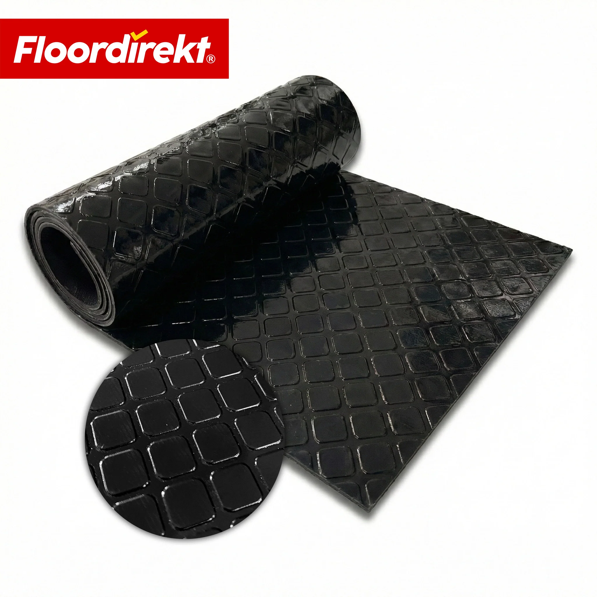 PVC-Bodenbelag | Check Quadra | Quadrat-Optik | Rutschfest & Pflegeleicht | Meterware / Zuschnitt nach Maß | 110 cm Breite - Image 9