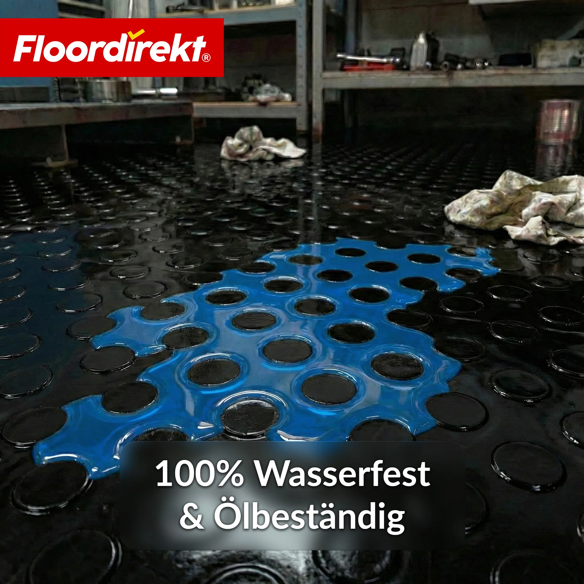 PVC-Bodenbelag | Coin Mirror | Coin-Optik Flachnoppen | Rutschfest & Pflegeleicht | Meterware / Zuschnitt nach Maß | 110 cm Breite - Image 12