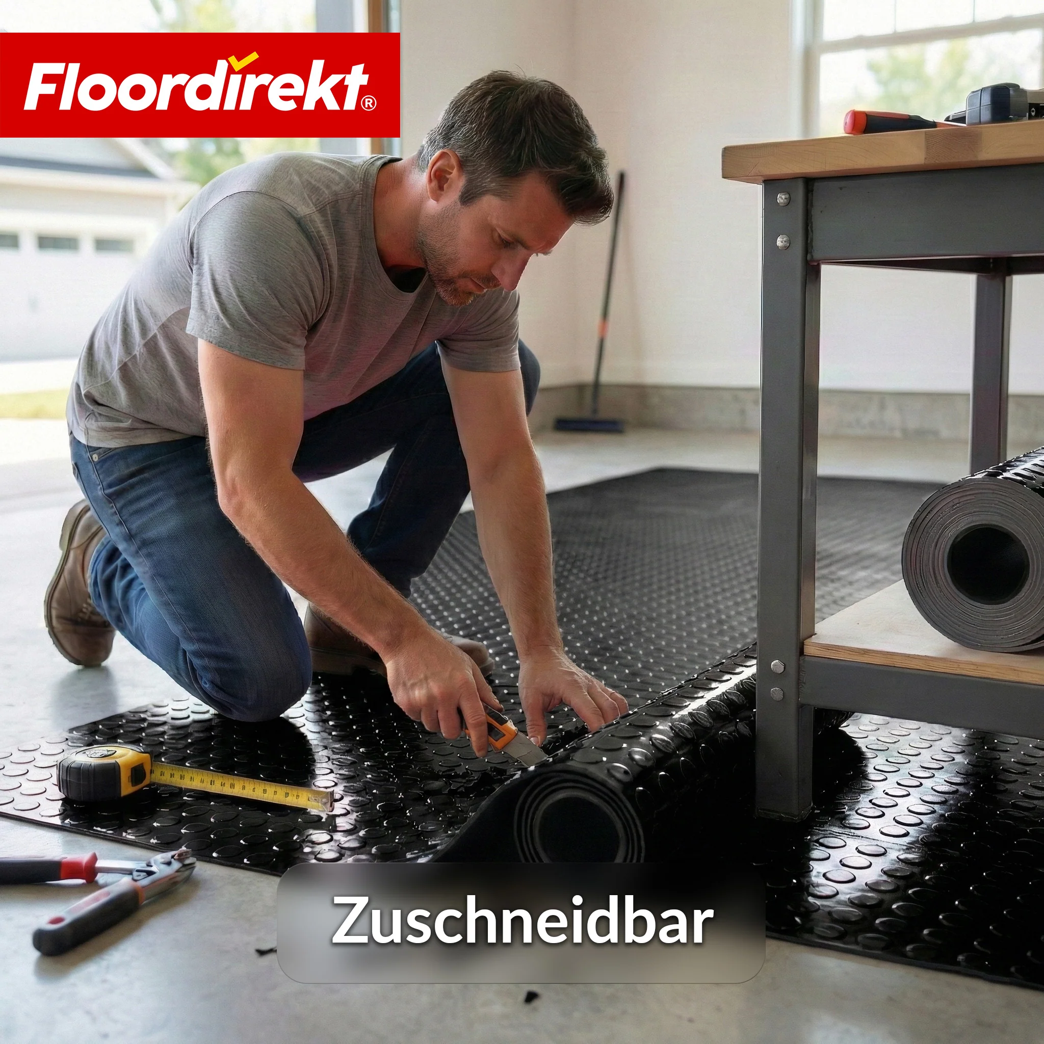 PVC-Bodenbelag | Coin Mirror | Coin-Optik Flachnoppen | Rutschfest & Pflegeleicht | Meterware / Zuschnitt nach Maß | 110 cm Breite - Image 15