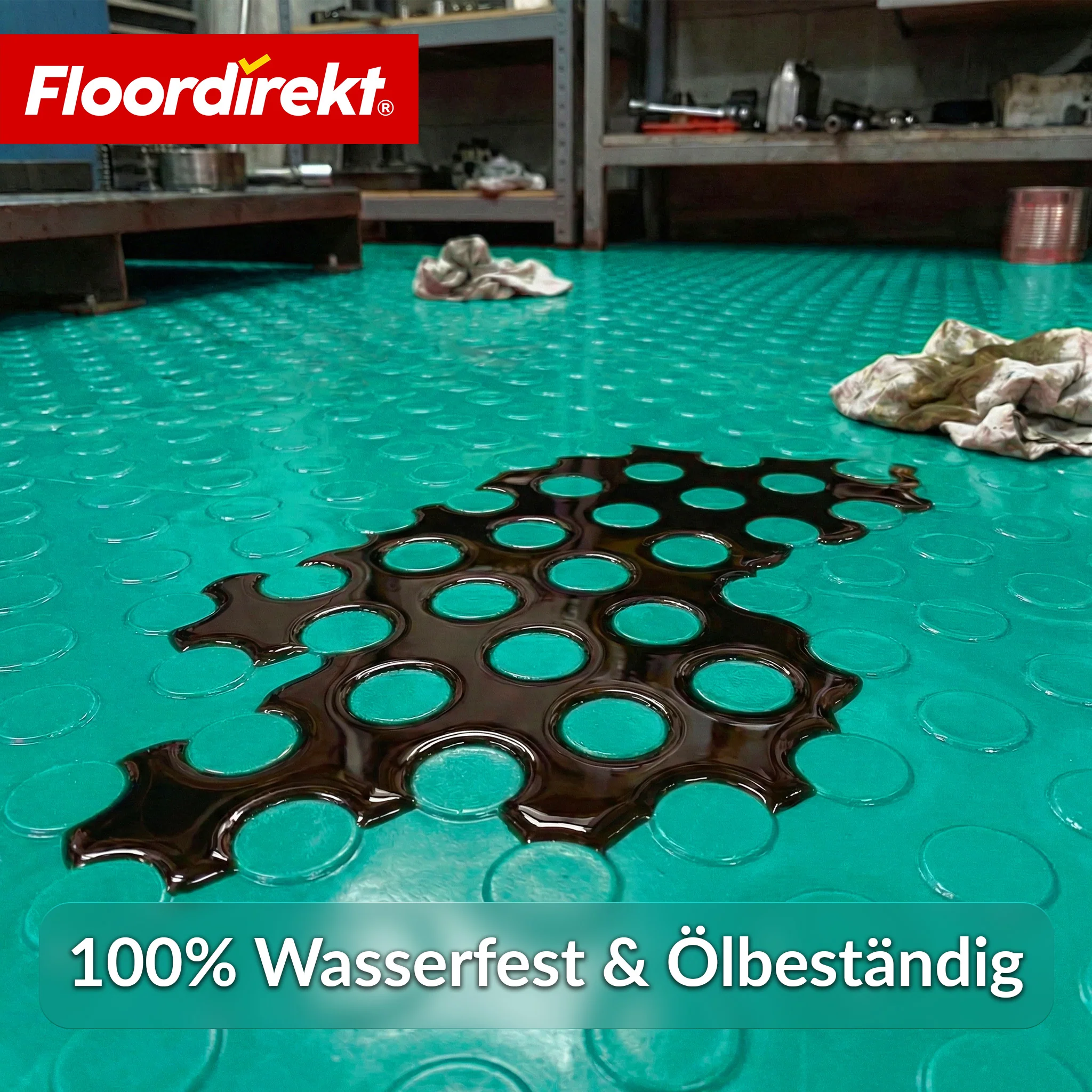 PVC-Bodenbelag | Coin Mirror | Coin-Optik Flachnoppen | Rutschfest & Pflegeleicht | Meterware / Zuschnitt nach Maß | 110 cm Breite - Image 28
