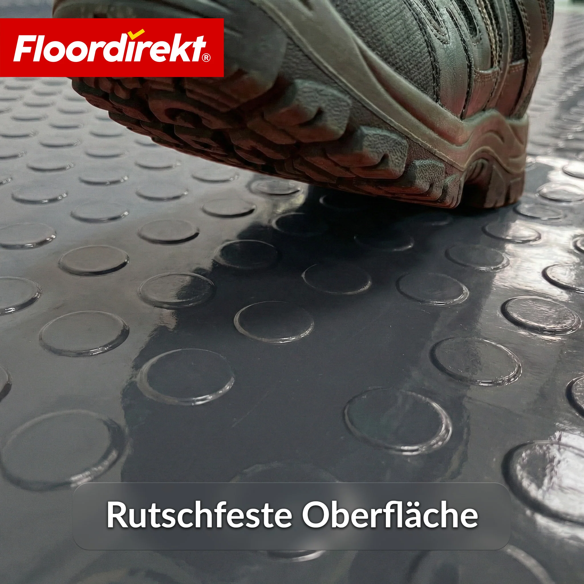 PVC-Bodenbelag | Coin Mirror | Coin-Optik Flachnoppen | Rutschfest & Pflegeleicht | Meterware / Zuschnitt nach Maß | 110 cm Breite - Image 3