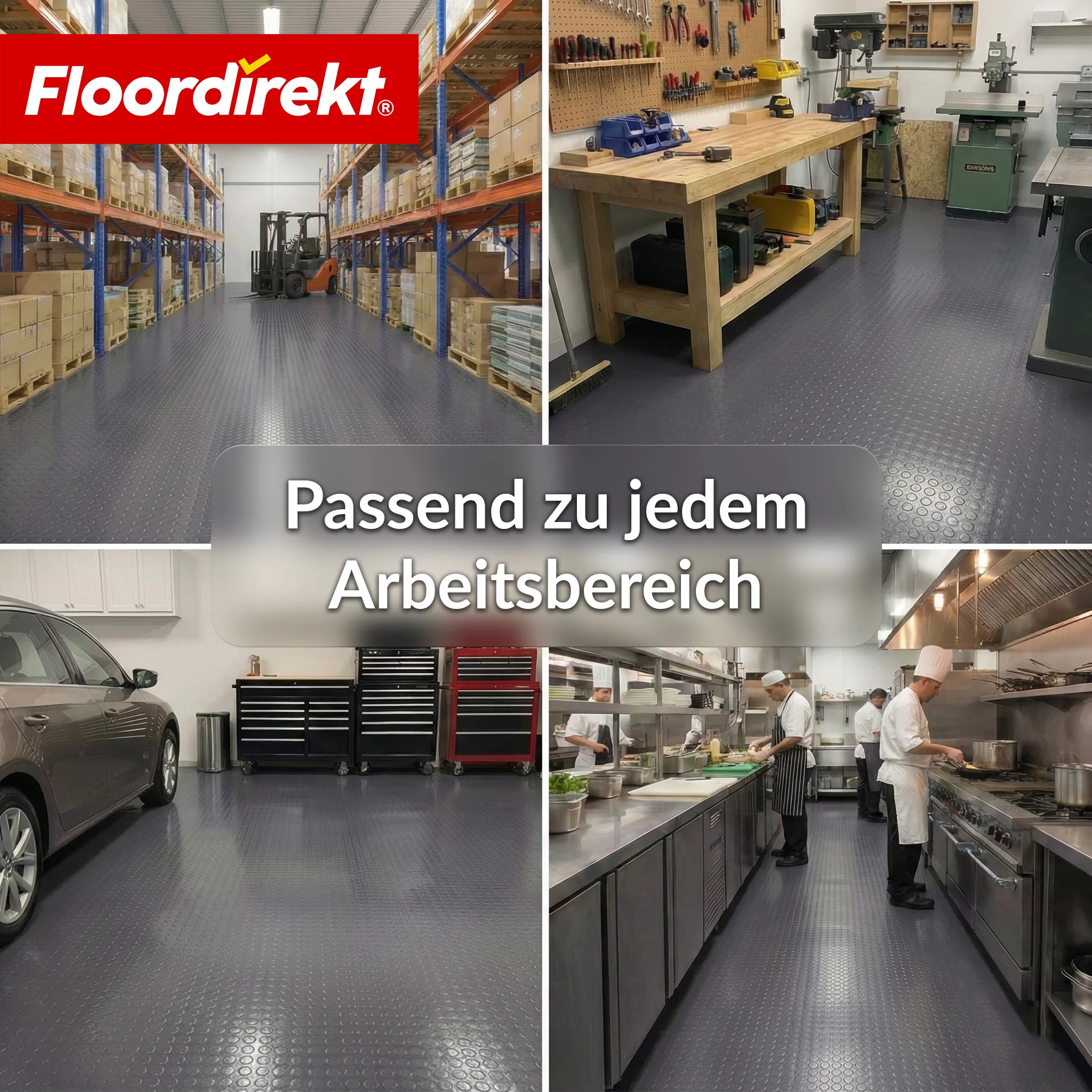 PVC-Bodenbelag | Coin Mirror | Coin-Optik Flachnoppen | Rutschfest & Pflegeleicht | Meterware / Zuschnitt nach Maß | 110 cm Breite - Image 5