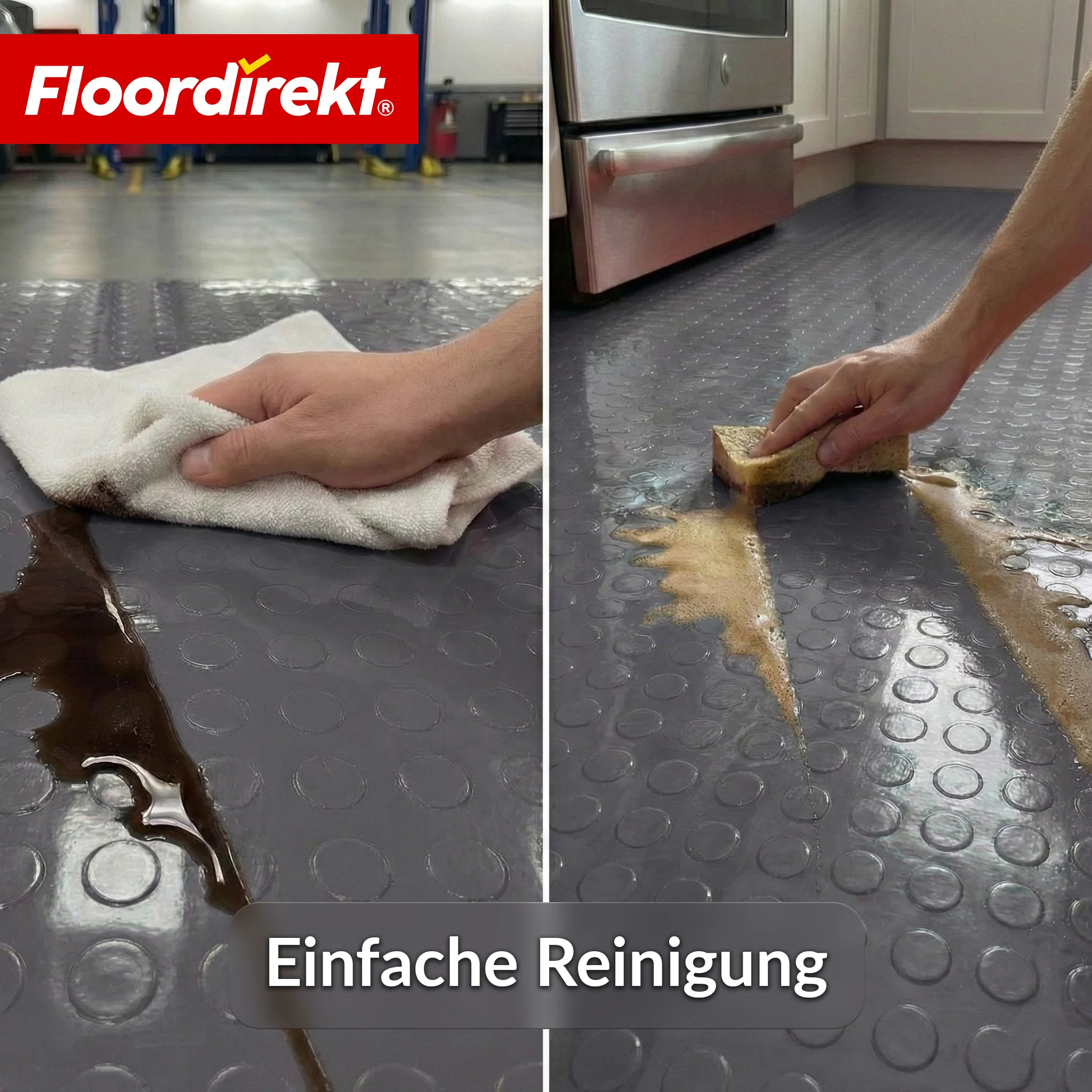 PVC-Bodenbelag | Coin Mirror | Coin-Optik Flachnoppen | Rutschfest & Pflegeleicht | Meterware / Zuschnitt nach Maß | 110 cm Breite - Image 6