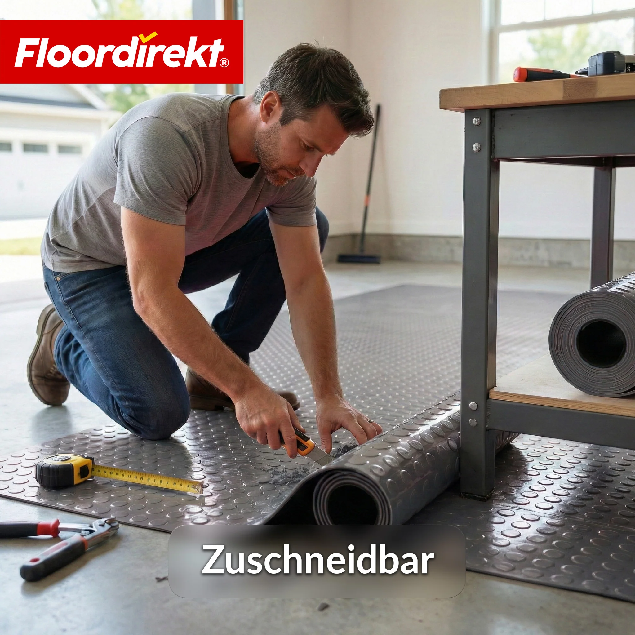 PVC-Bodenbelag | Coin Mirror | Coin-Optik Flachnoppen | Rutschfest & Pflegeleicht | Meterware / Zuschnitt nach Maß | 110 cm Breite - Image 7
