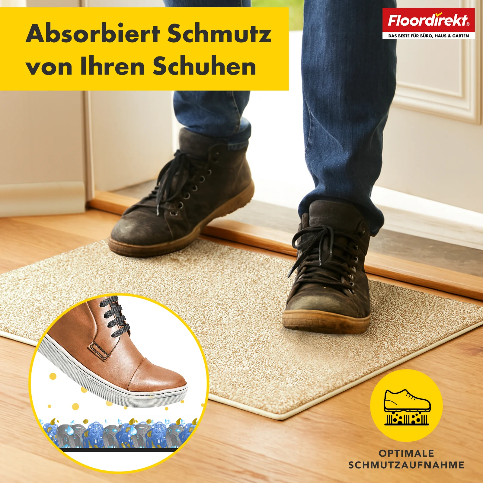 Schmutzfangmatte | Nasa | Weiche und wasserabsorbierende Fußmatte aus Polyester mit rutschfester Unterseite | Verschiedene Farben & Größen - Image 15
