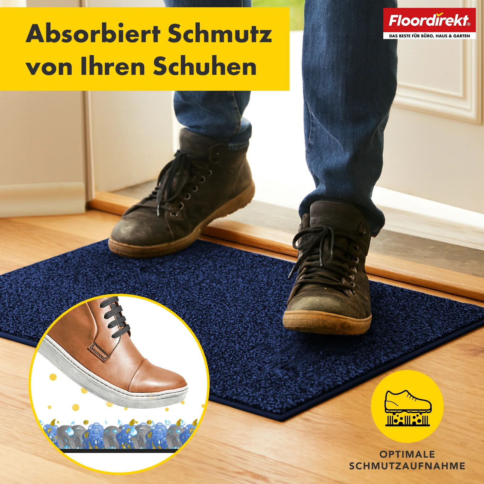 Schmutzfangmatte | Nasa | Weiche und wasserabsorbierende Fußmatte aus Polyester mit rutschfester Unterseite | Verschiedene Farben & Größen - Image 24