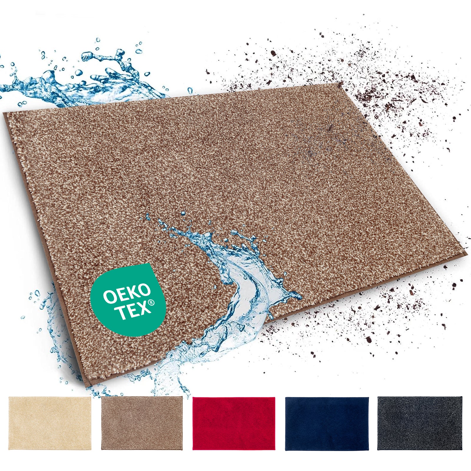 Schmutzfangmatte | Nasa | Weiche und wasserabsorbierende Fußmatte aus Polyester mit rutschfester Unterseite | Verschiedene Farben & Größen - Image 28