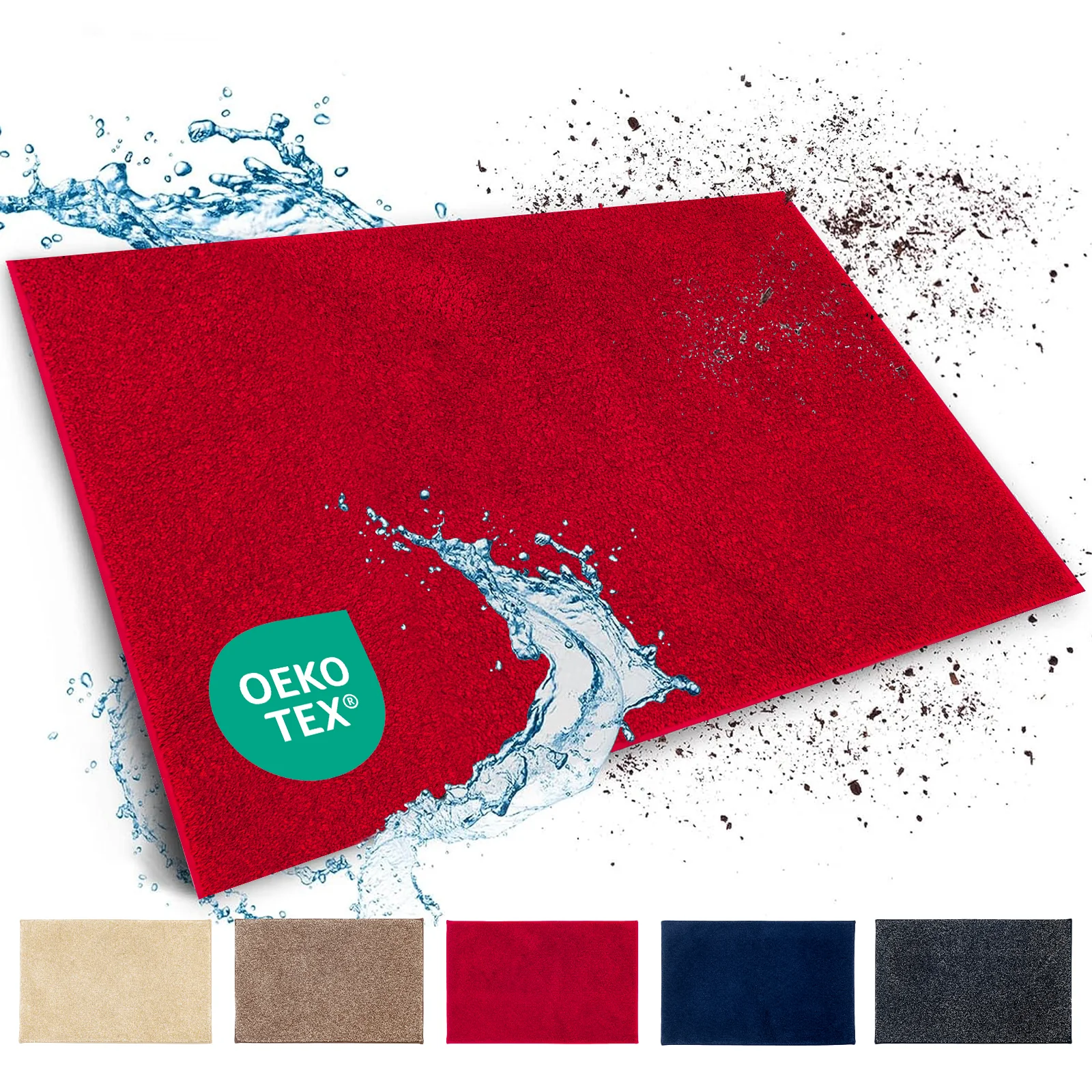 Schmutzfangmatte | Nasa | Weiche und wasserabsorbierende Fußmatte aus Polyester mit rutschfester Unterseite | Verschiedene Farben & Größen - Image 37