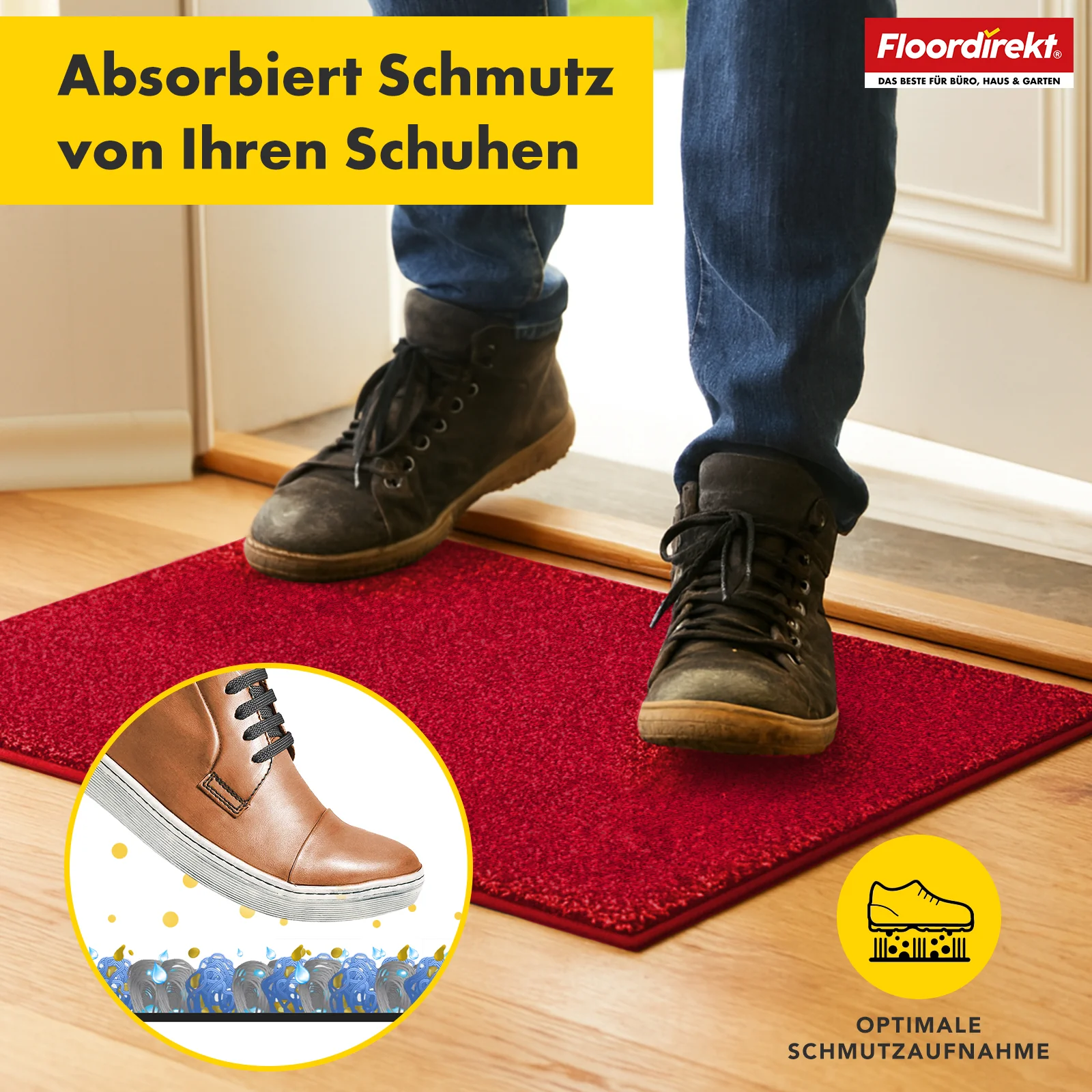 Schmutzfangmatte | Nasa | Weiche und wasserabsorbierende Fußmatte aus Polyester mit rutschfester Unterseite | Verschiedene Farben & Größen - Image 42