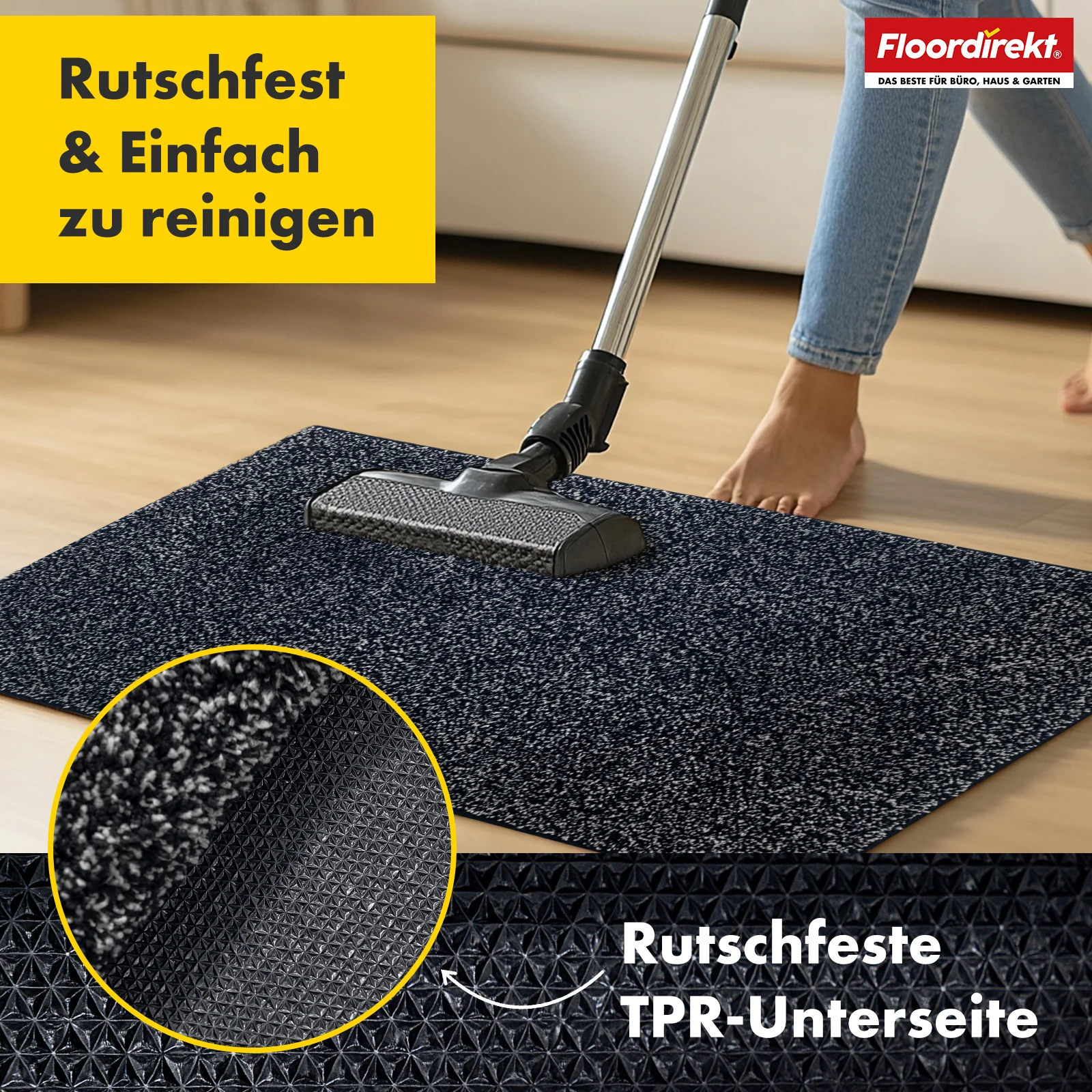 Schmutzfangmatte | Nasa | Weiche und wasserabsorbierende Fußmatte aus Polyester mit rutschfester Unterseite | Verschiedene Farben & Größen - Image 8