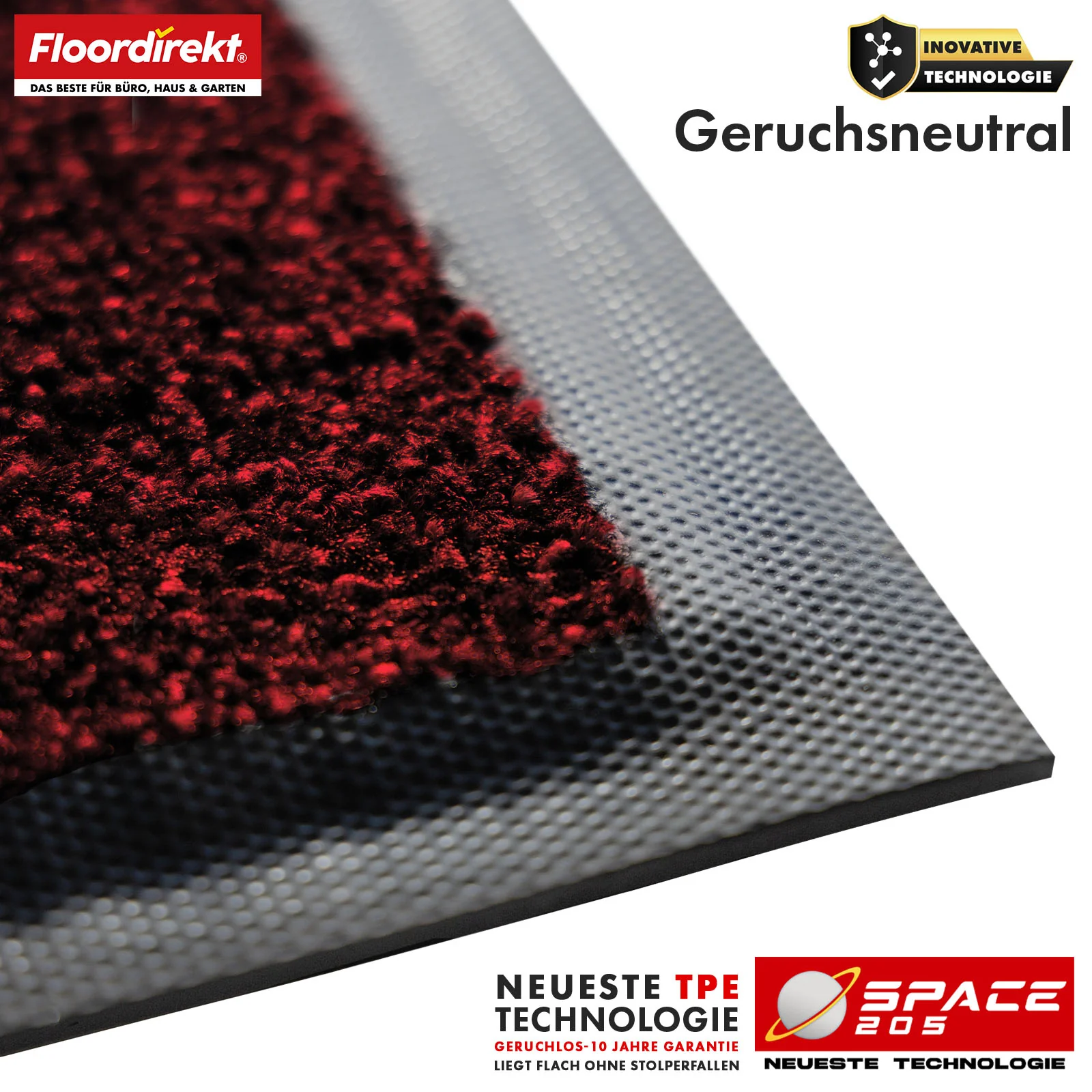 Schmutzfangmatte | Space 205 | Rutschfeste Fußmatte mit innovativer TPE-Technologie in Rand & Rückseite | Ideal für Eingänge, Flur & Haustür | In verschiedenen Farben & Größen - Image 18