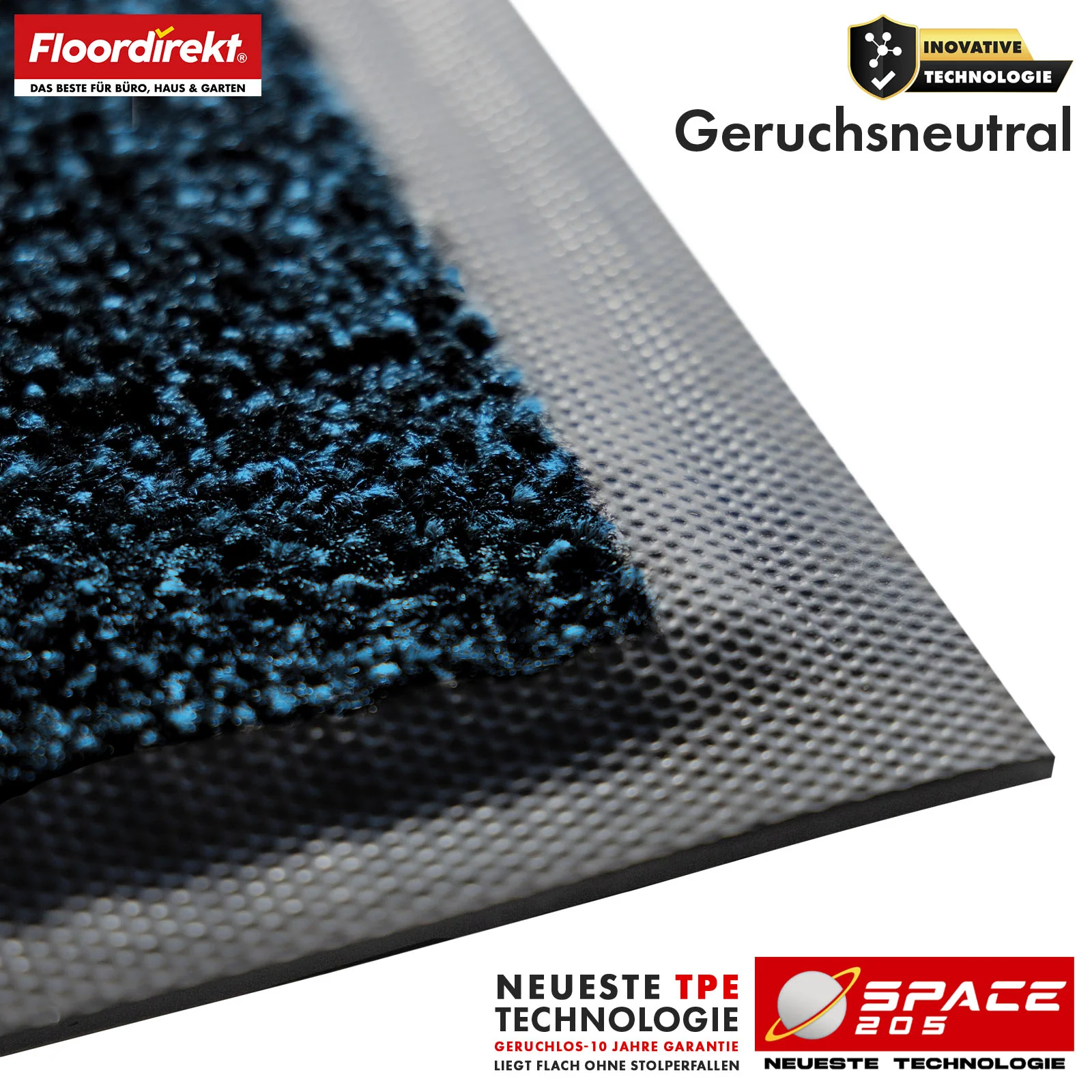Schmutzfangmatte | Space 205 | Rutschfeste Fußmatte mit innovativer TPE-Technologie in Rand & Rückseite | Ideal für Eingänge, Flur & Haustür | In verschiedenen Farben & Größen - Image 25