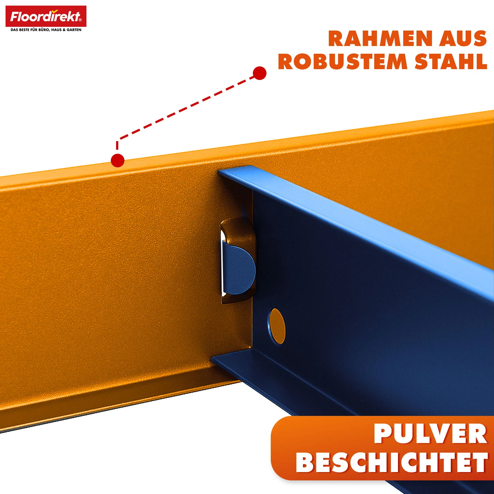 Schwerlastregal | Rhino | Lagerregal mit 5 Böden | 1050 kg Traglast | innovatives Stecksystem | In verschiedenen Farben & Größen - Image 30