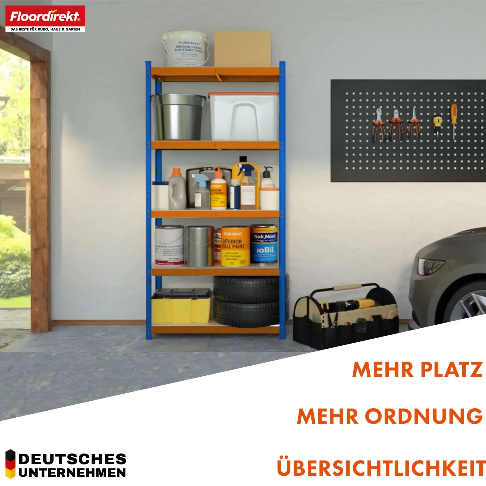 Schwerlastregal | Rhino | Lagerregal mit 5 Böden | 1050 kg Traglast | innovatives Stecksystem | In verschiedenen Farben & Größen - Image 32