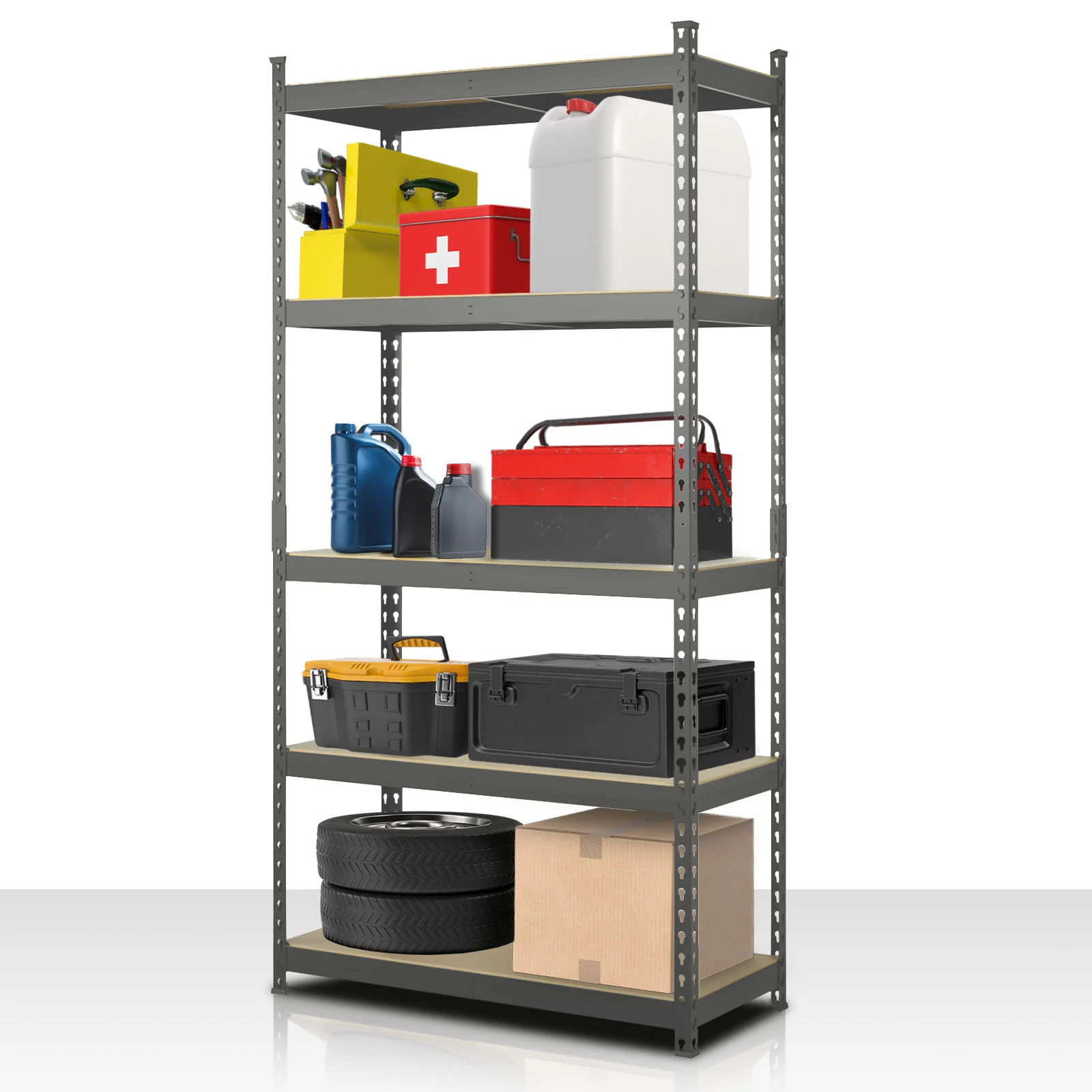Schwerlastregal | Rhino | Lagerregal mit 5 Böden | 1050 kg Traglast | innovatives Stecksystem | In verschiedenen Farben & Größen - Image 33