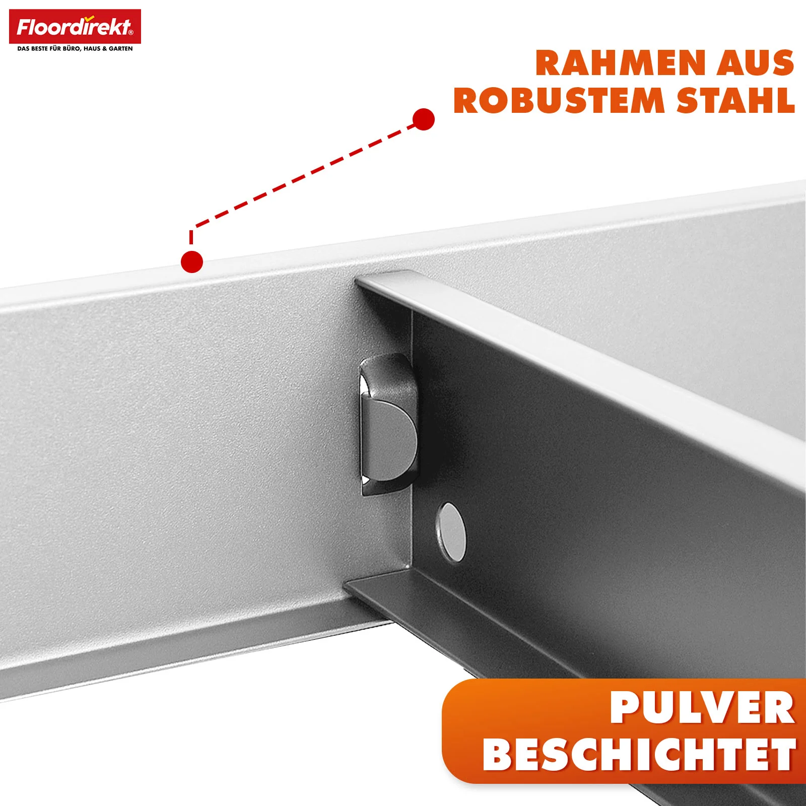 Schwerlastregal | Rhino | Lagerregal mit 5 Böden | 1050 kg Traglast | innovatives Stecksystem | In verschiedenen Farben & Größen - Image 6