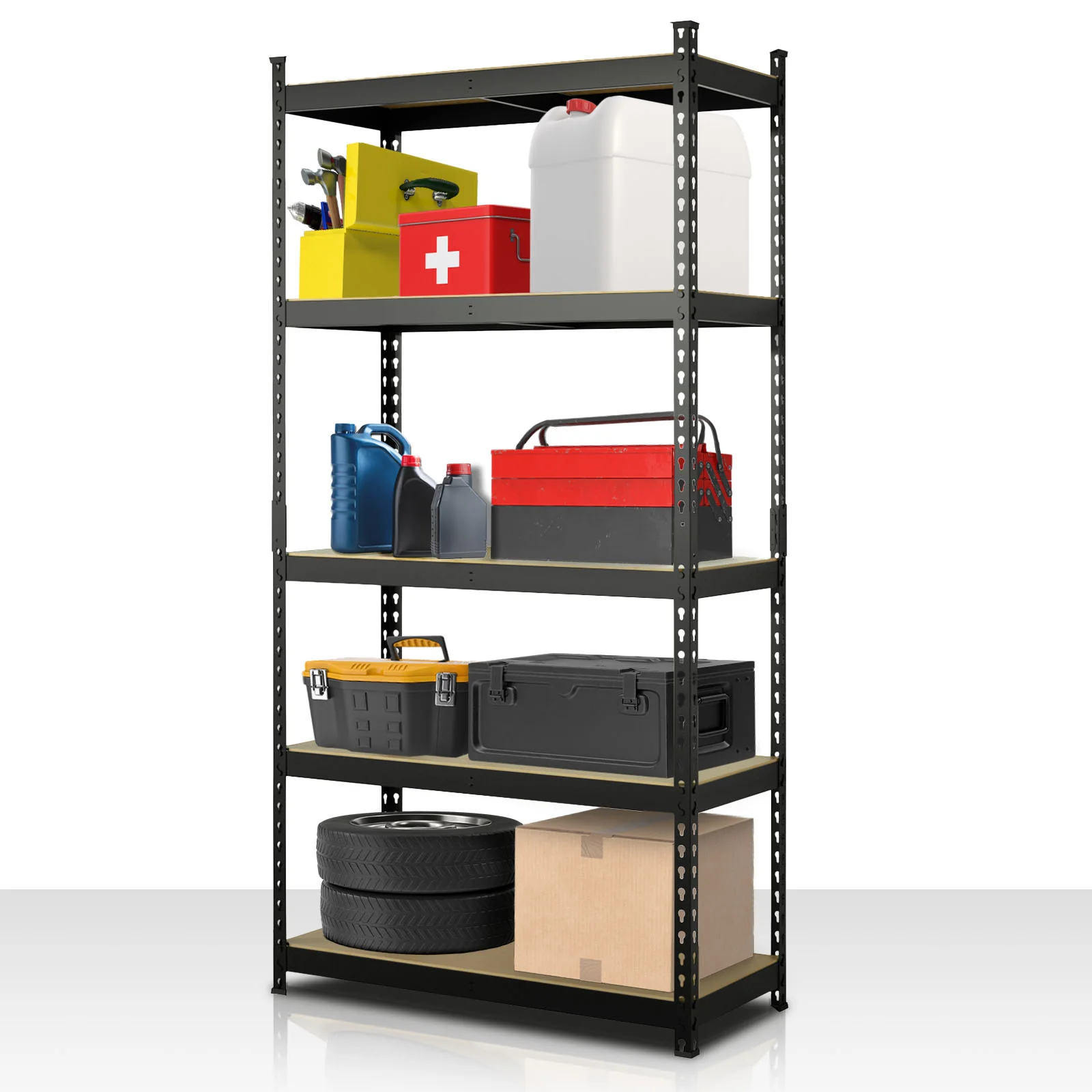 Schwerlastregal | Rhino | Lagerregal mit 5 Böden | 1050 kg Traglast | innovatives Stecksystem | In verschiedenen Farben & Größen - Image 9
