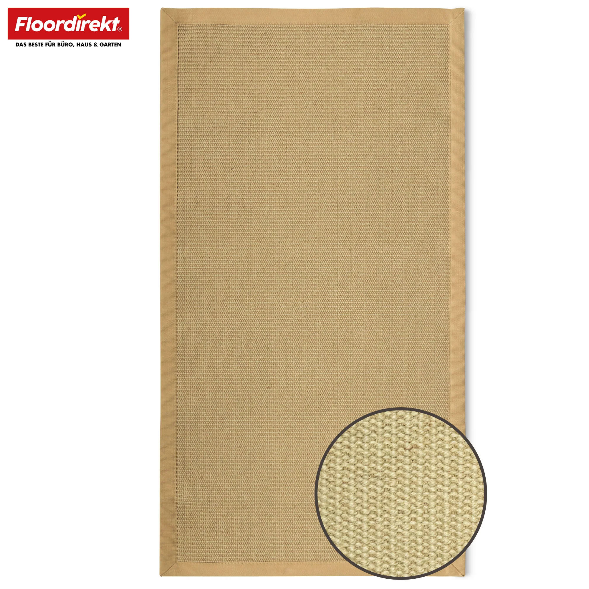 Sisal-Teppich | Bombay | Mit rutschhemmendem Rücken & Baumwollbordüre | In vielen Größen - Image 3