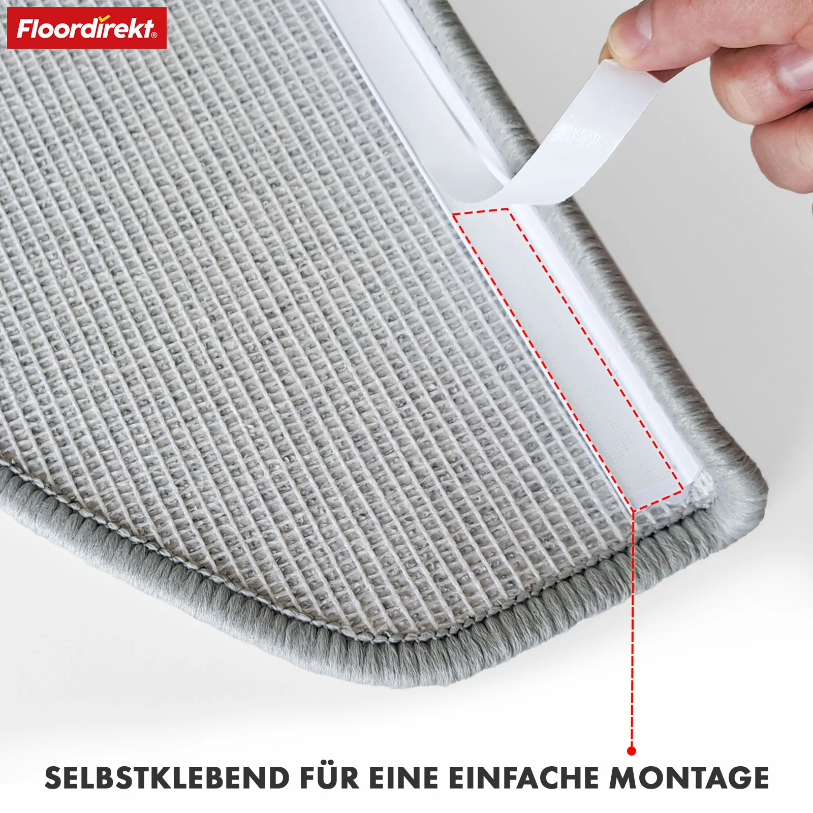 Stufenmatte | London Pro | Im modernen Design | Rutschfest & pflegeleicht | Halbrund - Image 14