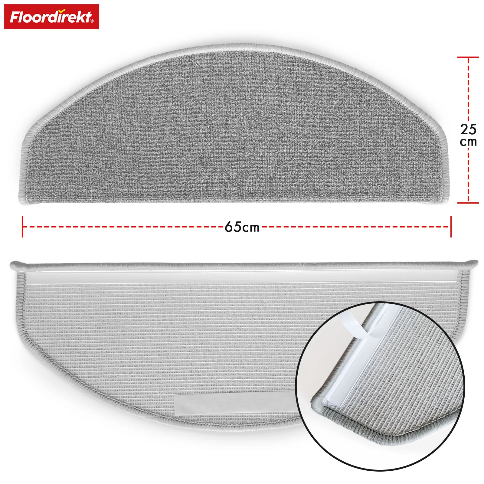 Stufenmatte | London Pro | Im modernen Design | Rutschfest & pflegeleicht | Halbrund - Image 9