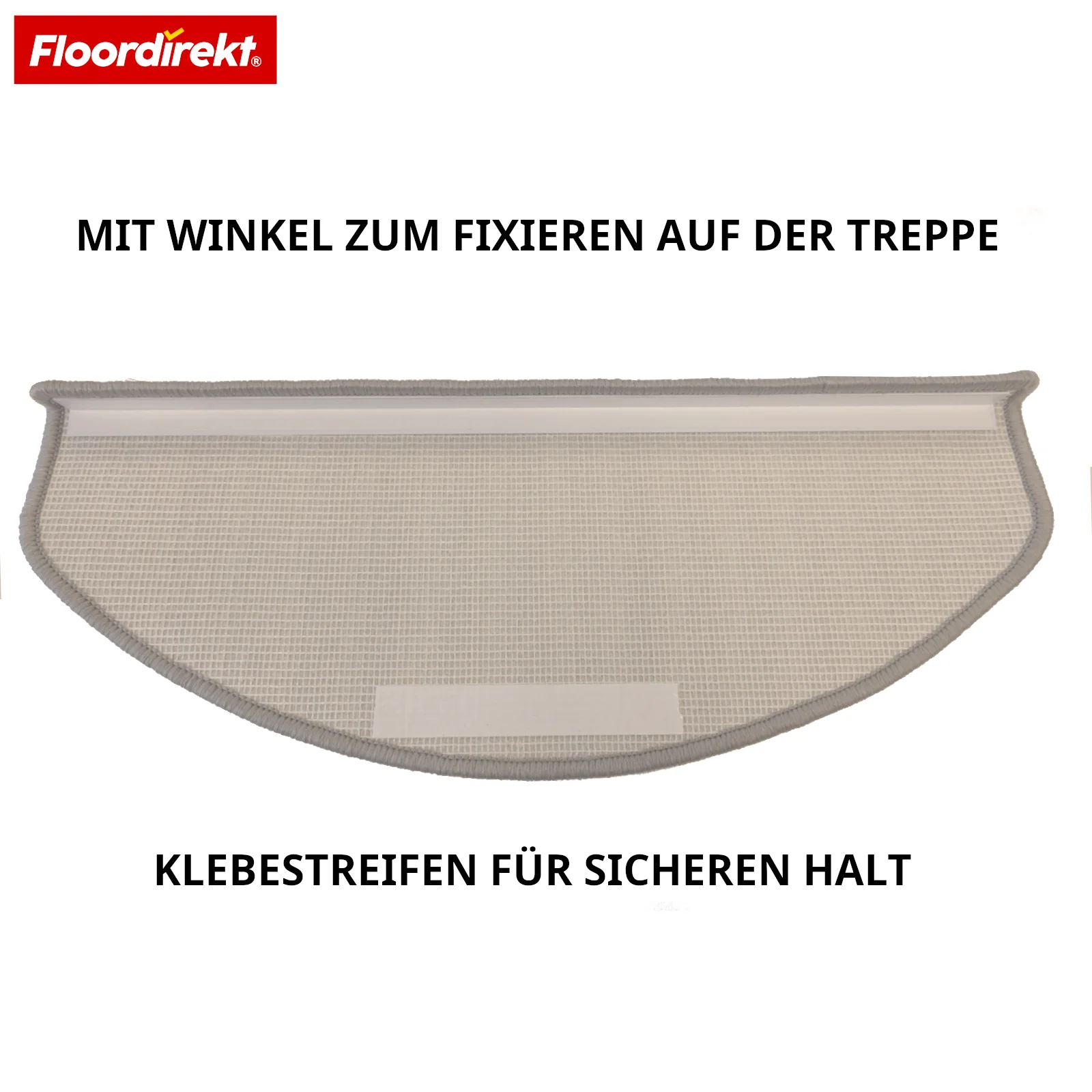 Velours-Stufenmatte | Wien | Halbrunde, rutschfeste Treppenmatte aus robustem Polypropylen | Treppenschutz, schalldämmend & antistatisch | Erhältlich in 4 modernen Farben - Image 10