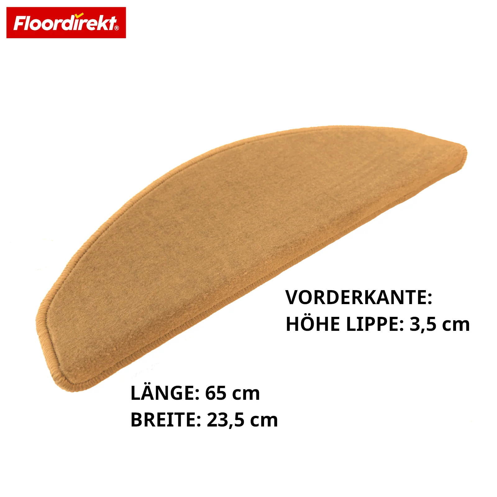Velours-Stufenmatte | Wien | Halbrunde, rutschfeste Treppenmatte aus robustem Polypropylen | Treppenschutz, schalldämmend & antistatisch | Erhältlich in 4 modernen Farben - Image 15
