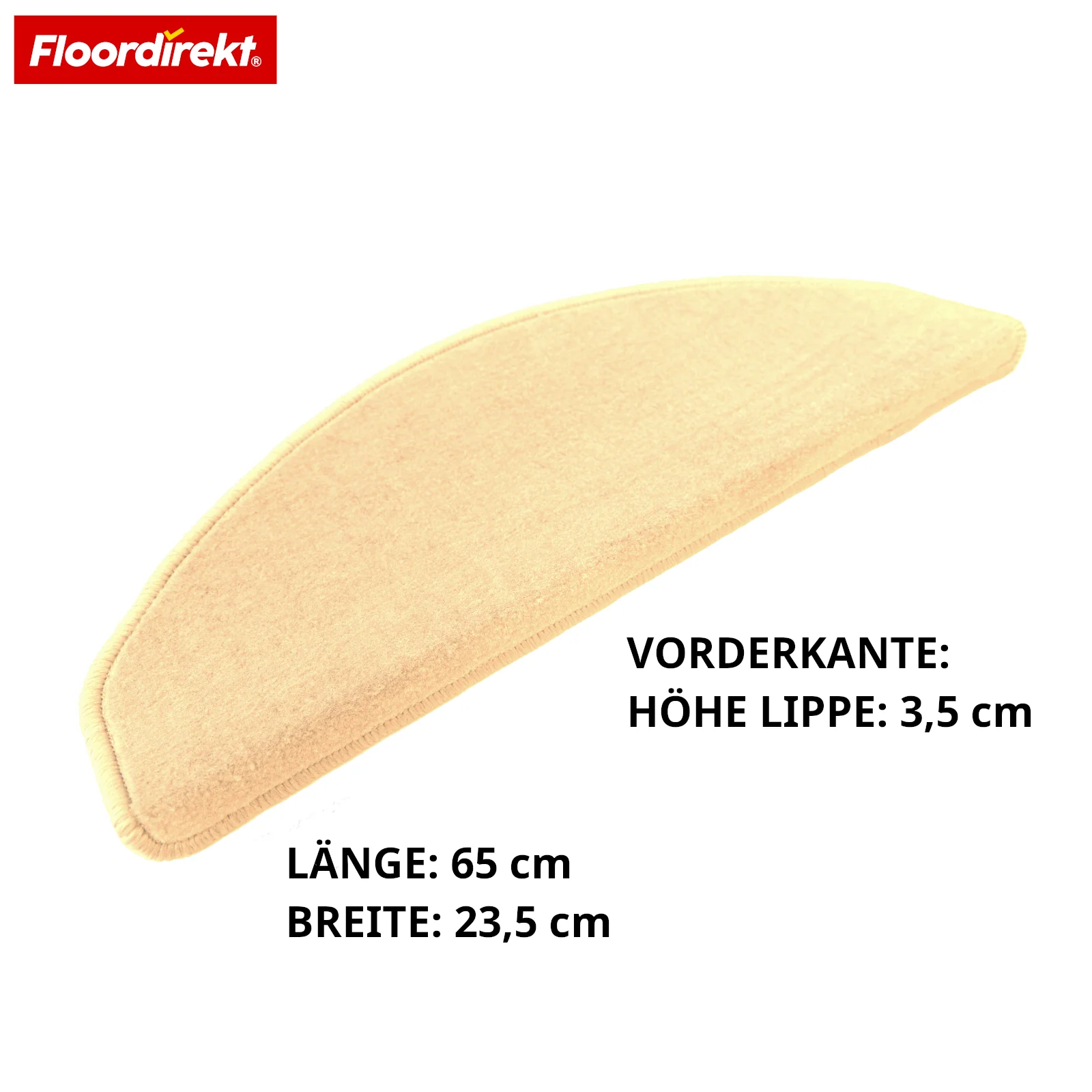 Velours-Stufenmatte | Wien | Halbrunde, rutschfeste Treppenmatte aus robustem Polypropylen | Treppenschutz, schalldämmend & antistatisch | Erhältlich in 4 modernen Farben - Image 21
