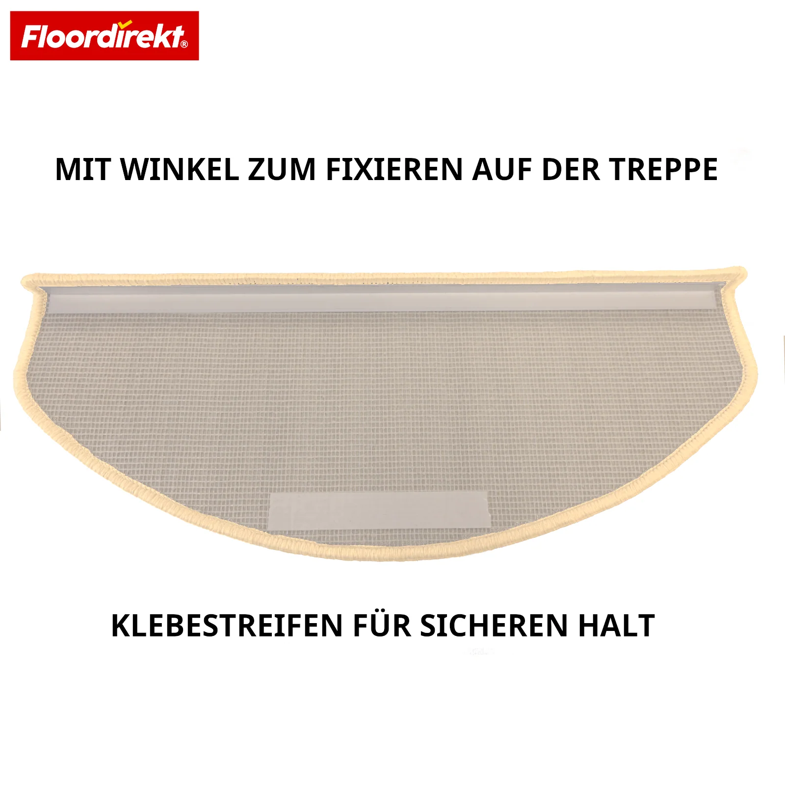 Velours-Stufenmatte | Wien | Halbrunde, rutschfeste Treppenmatte aus robustem Polypropylen | Treppenschutz, schalldämmend & antistatisch | Erhältlich in 4 modernen Farben - Image 22