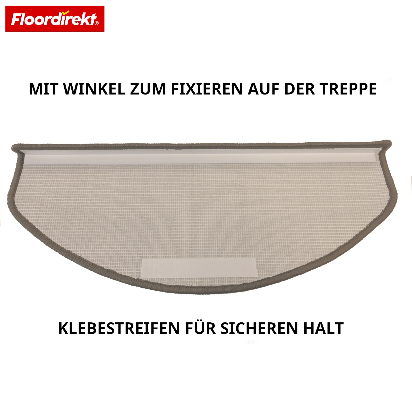 Velours-Stufenmatte | Wien | Halbrunde, rutschfeste Treppenmatte aus robustem Polypropylen | Treppenschutz, schalldämmend & antistatisch | Erhältlich in 4 modernen Farben - Image 4