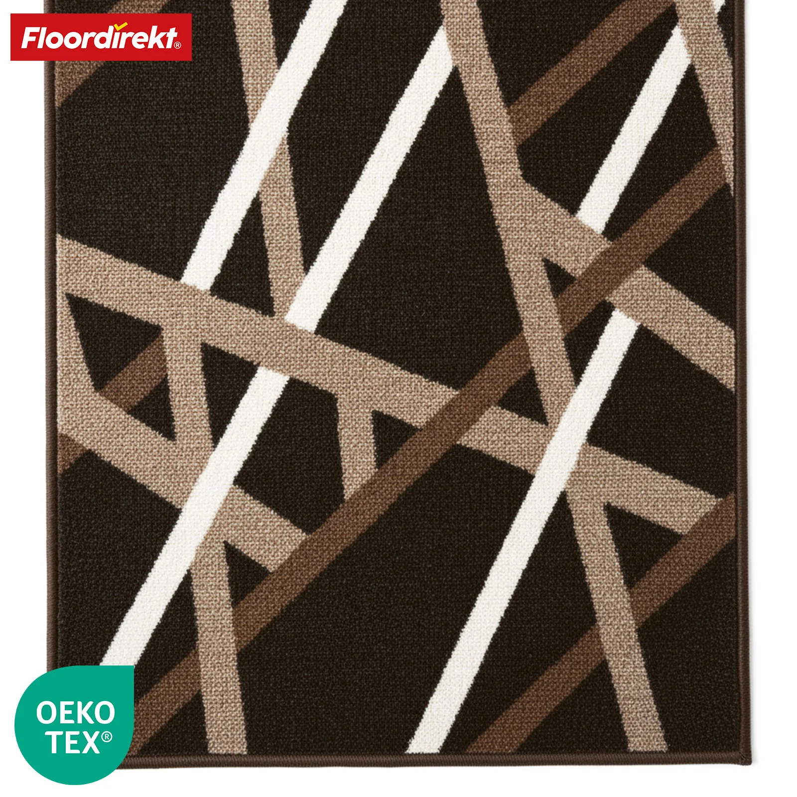 Teppichläufer | Printed | In Anthrazit & Braun | Moderner Läufer mit Streifen-Design & rutschhemmender Gel-Rückseite | Strapazierfähig & pflegeleicht - Image 10