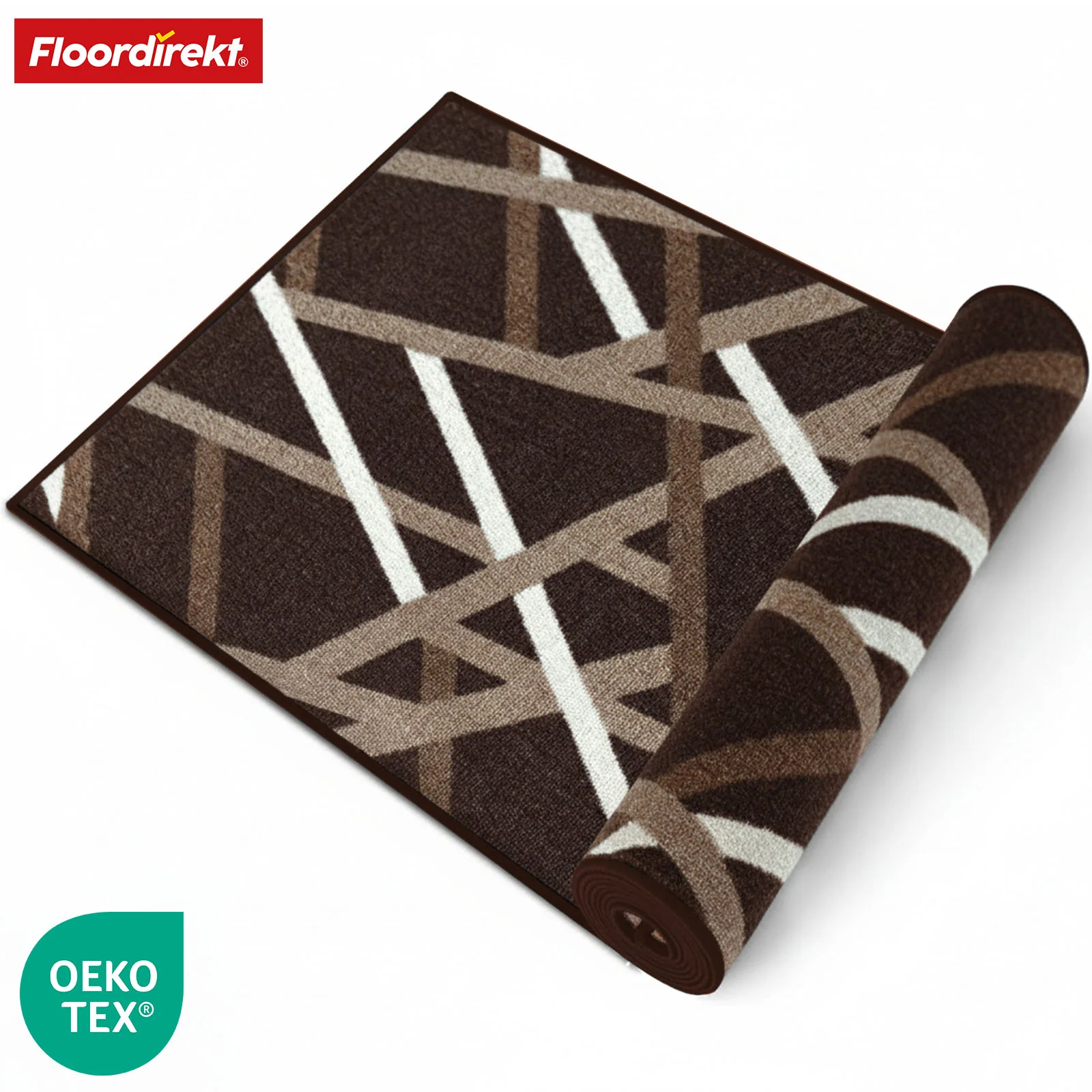 Teppichläufer | Printed | In Anthrazit & Braun | Moderner Läufer mit Streifen-Design & rutschhemmender Gel-Rückseite | Strapazierfähig & pflegeleicht - Image 13