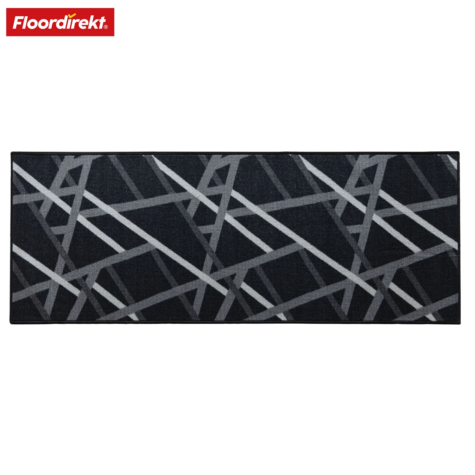 Teppichläufer | Printed | In Anthrazit & Braun | Moderner Läufer mit Streifen-Design & rutschhemmender Gel-Rückseite | Strapazierfähig & pflegeleicht - Image 3