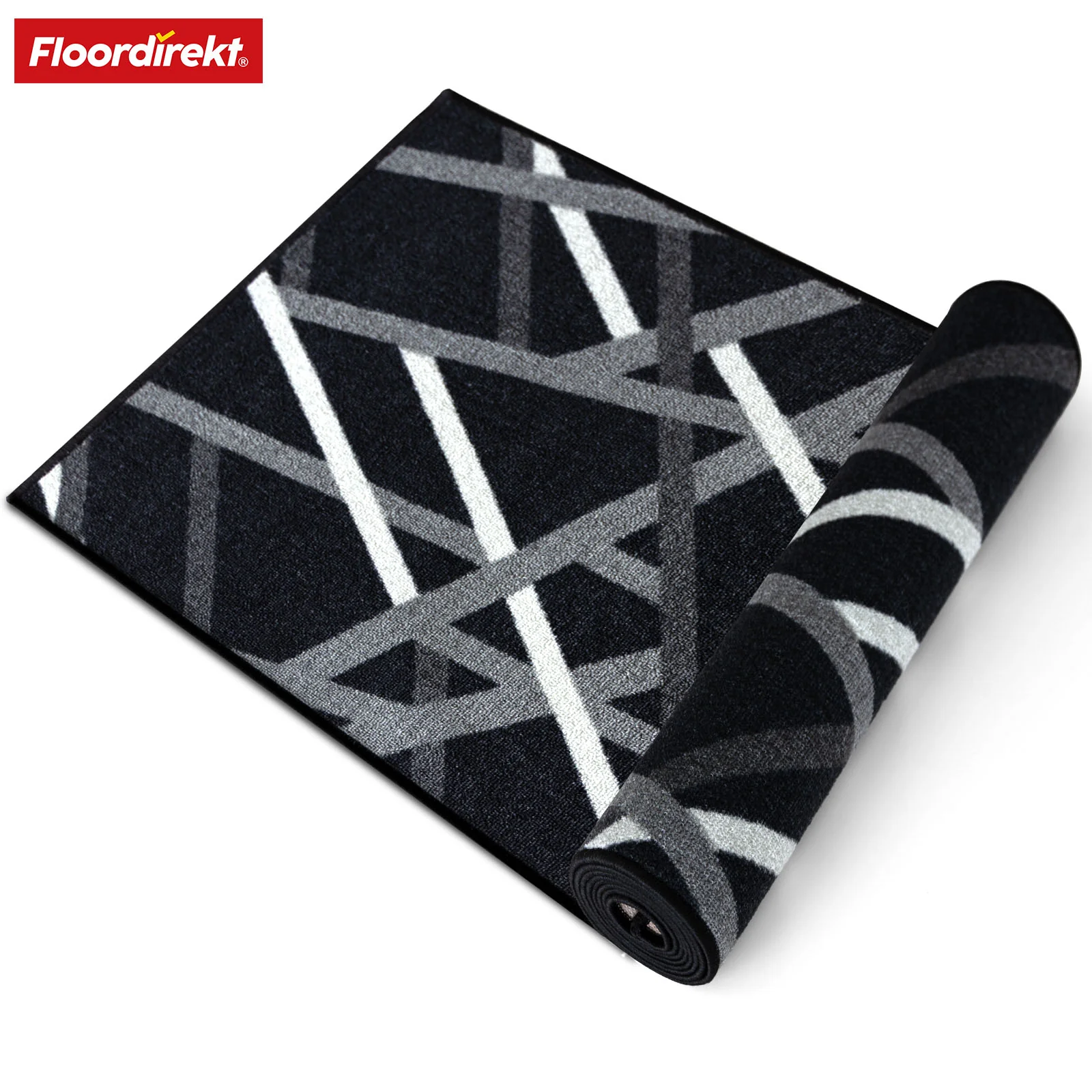 Teppichläufer | Printed | In Anthrazit & Braun | Moderner Läufer mit Streifen-Design & rutschhemmender Gel-Rückseite | Strapazierfähig & pflegeleicht - Image 5