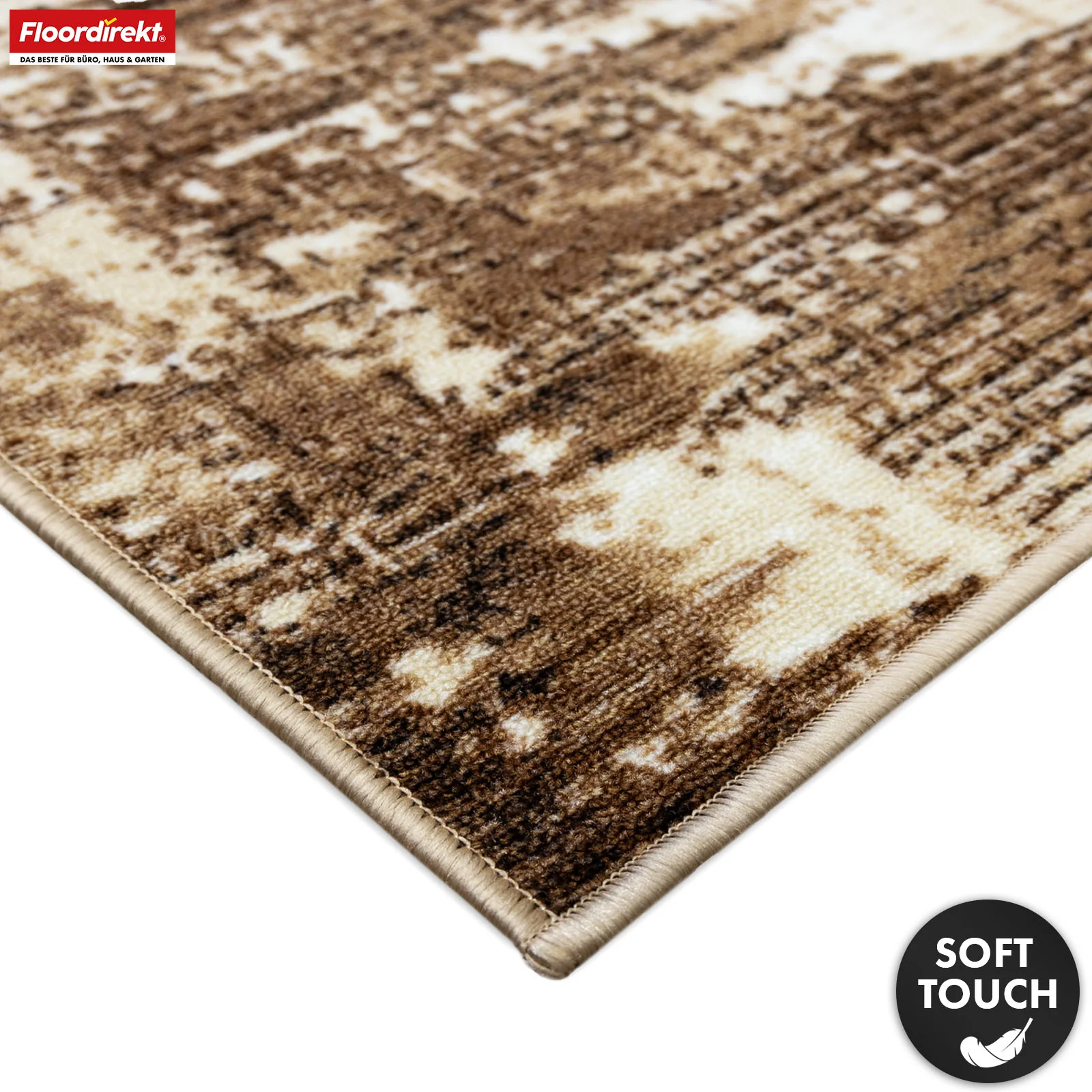Teppichläufer | Ravena | Moderner Läufer in Anthrazit, Braun & Sand | Abstraktes Design mit rutschhemmender Gel-Rückseite - Image 12