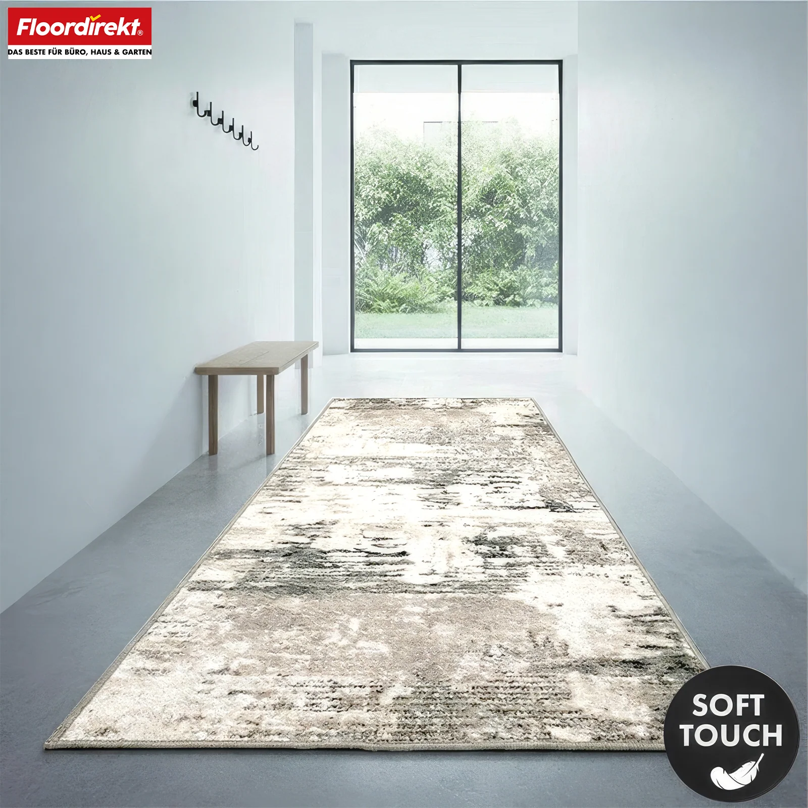 Teppichläufer | Ravena | Moderner Läufer in Anthrazit, Braun & Sand | Abstraktes Design mit rutschhemmender Gel-Rückseite - Image 26