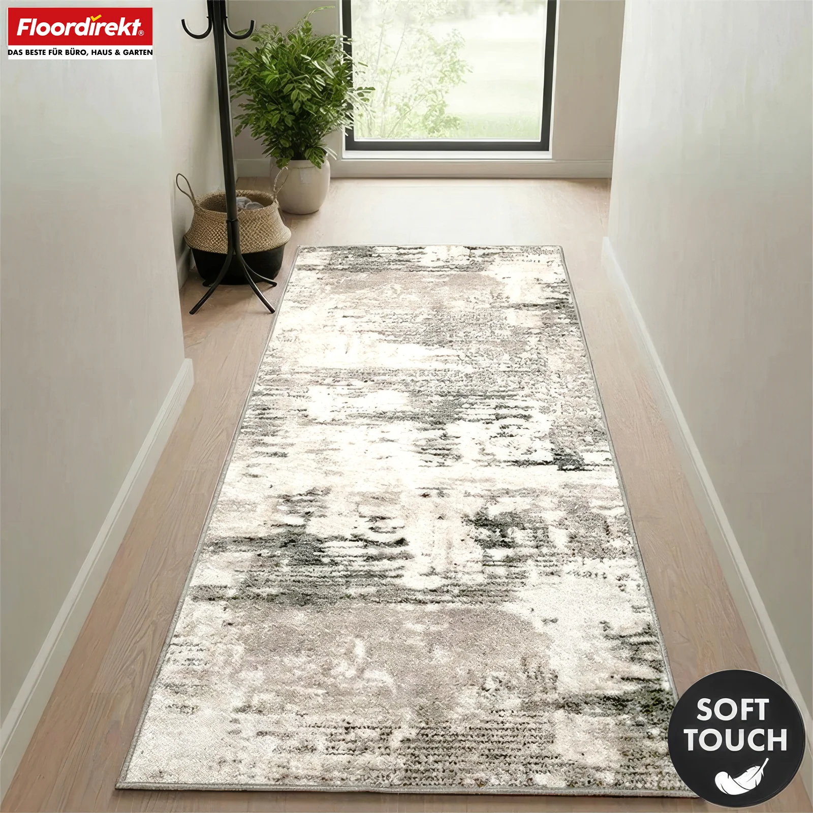 Teppichläufer | Ravena | Moderner Läufer in Anthrazit, Braun & Sand | Abstraktes Design mit rutschhemmender Gel-Rückseite - Image 27