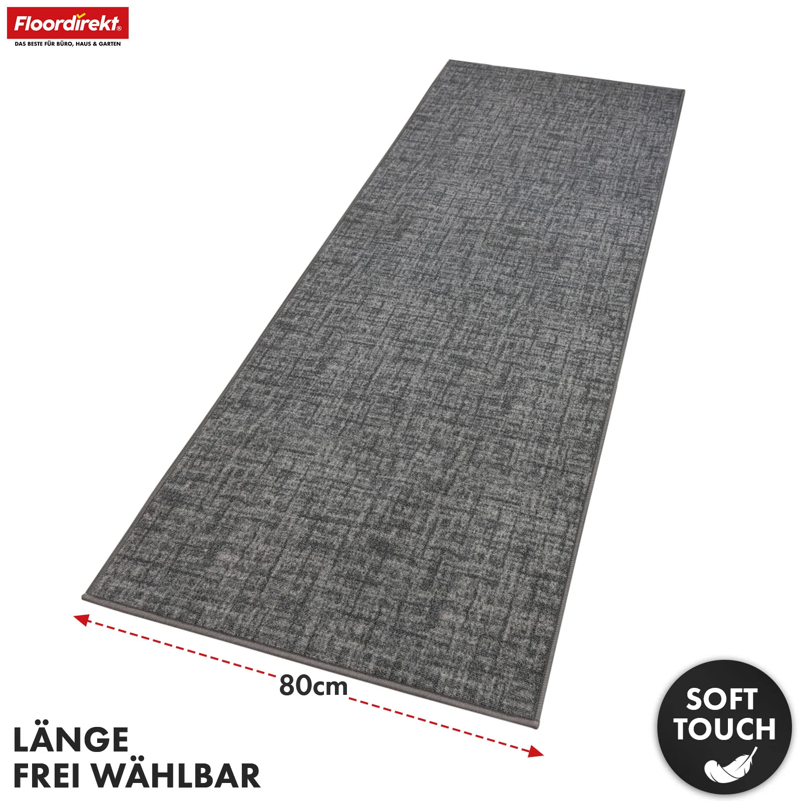 Teppichläufer | Tessaro | Moderner Läufer für Flur, Küche & Eingang | Rutschfest, pflegeleicht & langlebig | In verschiedenen Farben erhältlich - Image 3