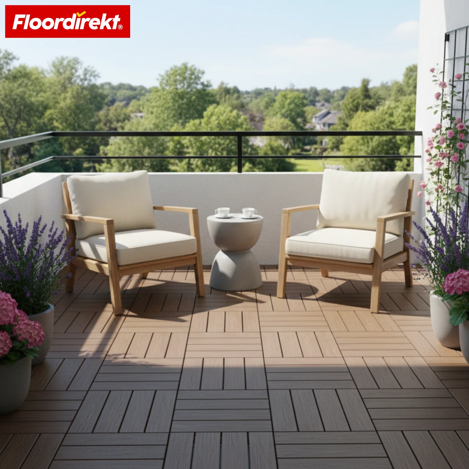 Terrassenfliesen | Majestic | Braun | 30x30 cm Klickfliesen in Holzdielenoptik | Witterungsbeständig & pflegeleicht - Image 6