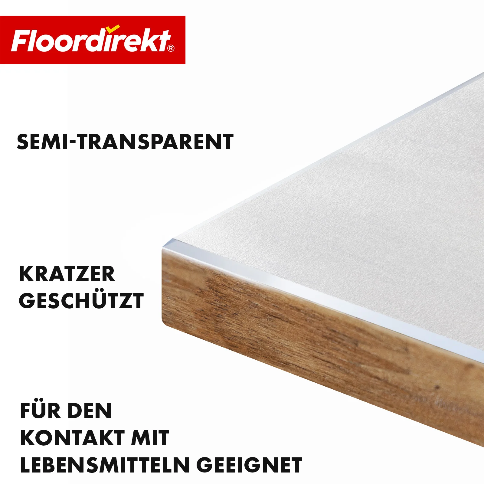 Tischfolie | Neo Milky | Halbtransparente Tischschutzfolie in Milchweiß mit abgeschrägter Kante auf Maß - Image 3